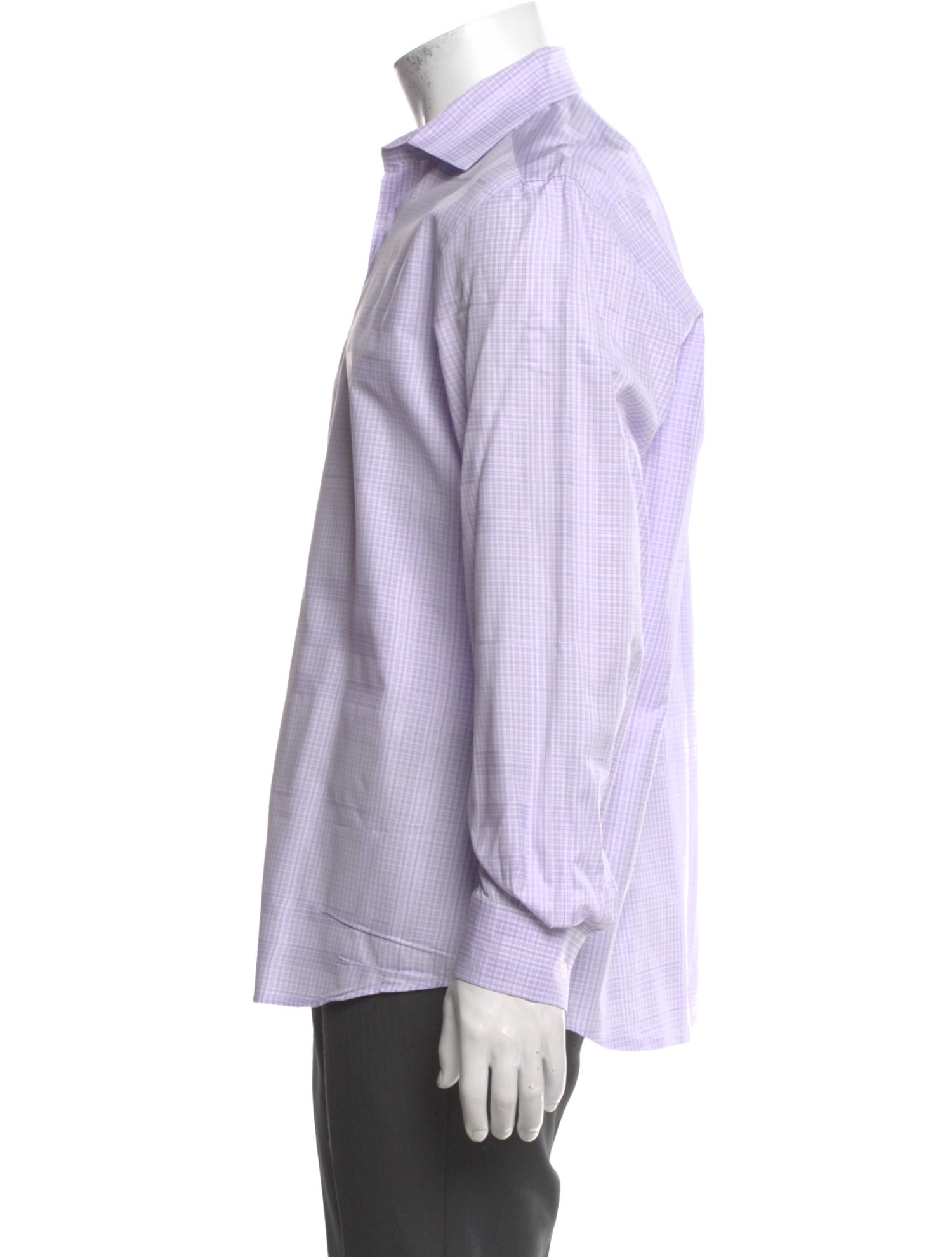 Burberry London Plaid Print Long Sleeve Dress Shirt