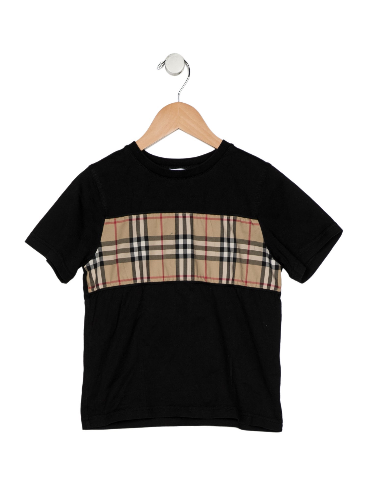 Burberry London Cotton black and neutral patterned casual short sleeve T-shirt