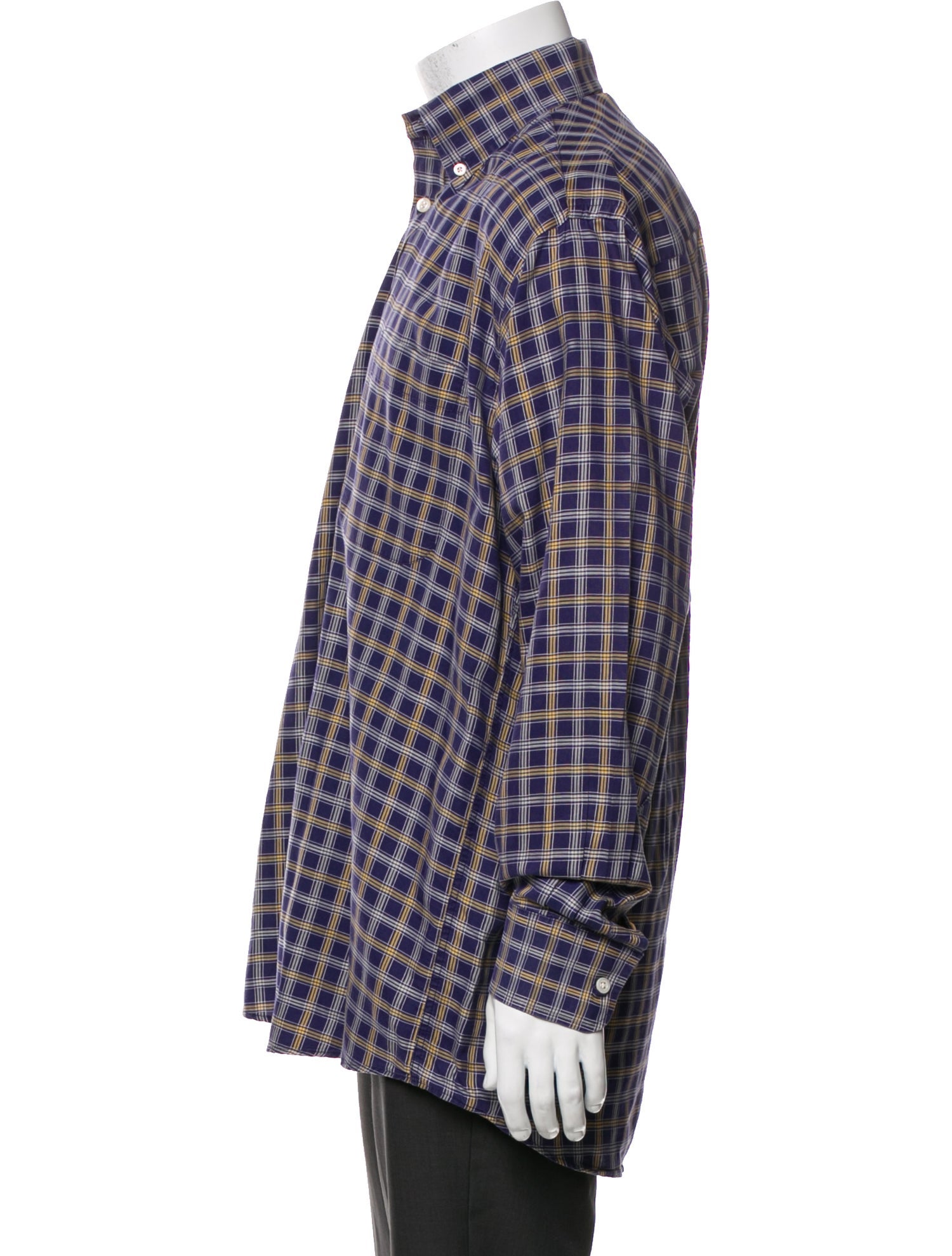 Burberry London Plaid Print Long Sleeve Shirt