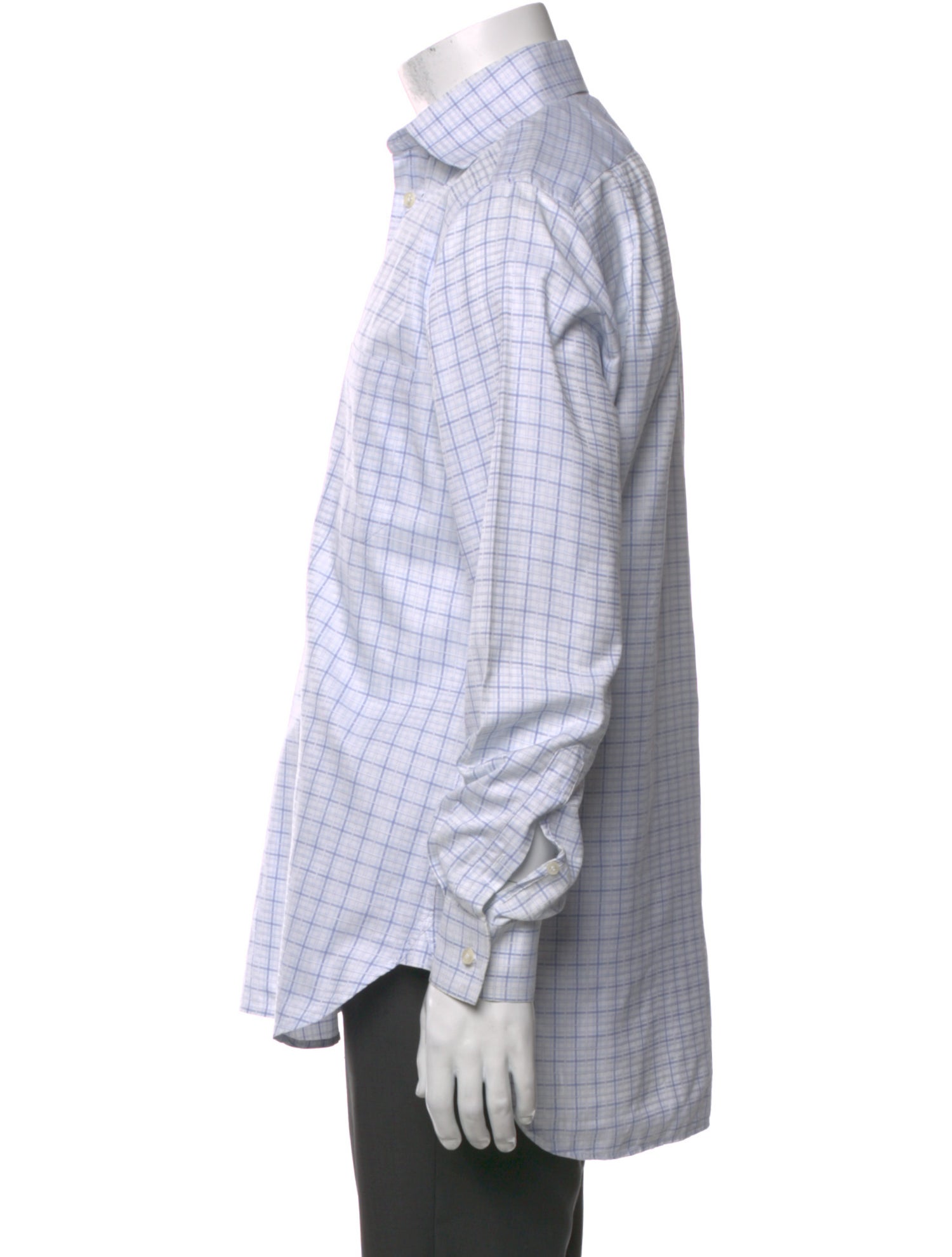 Burberry London Plaid Print Long Sleeve Dress Shirt