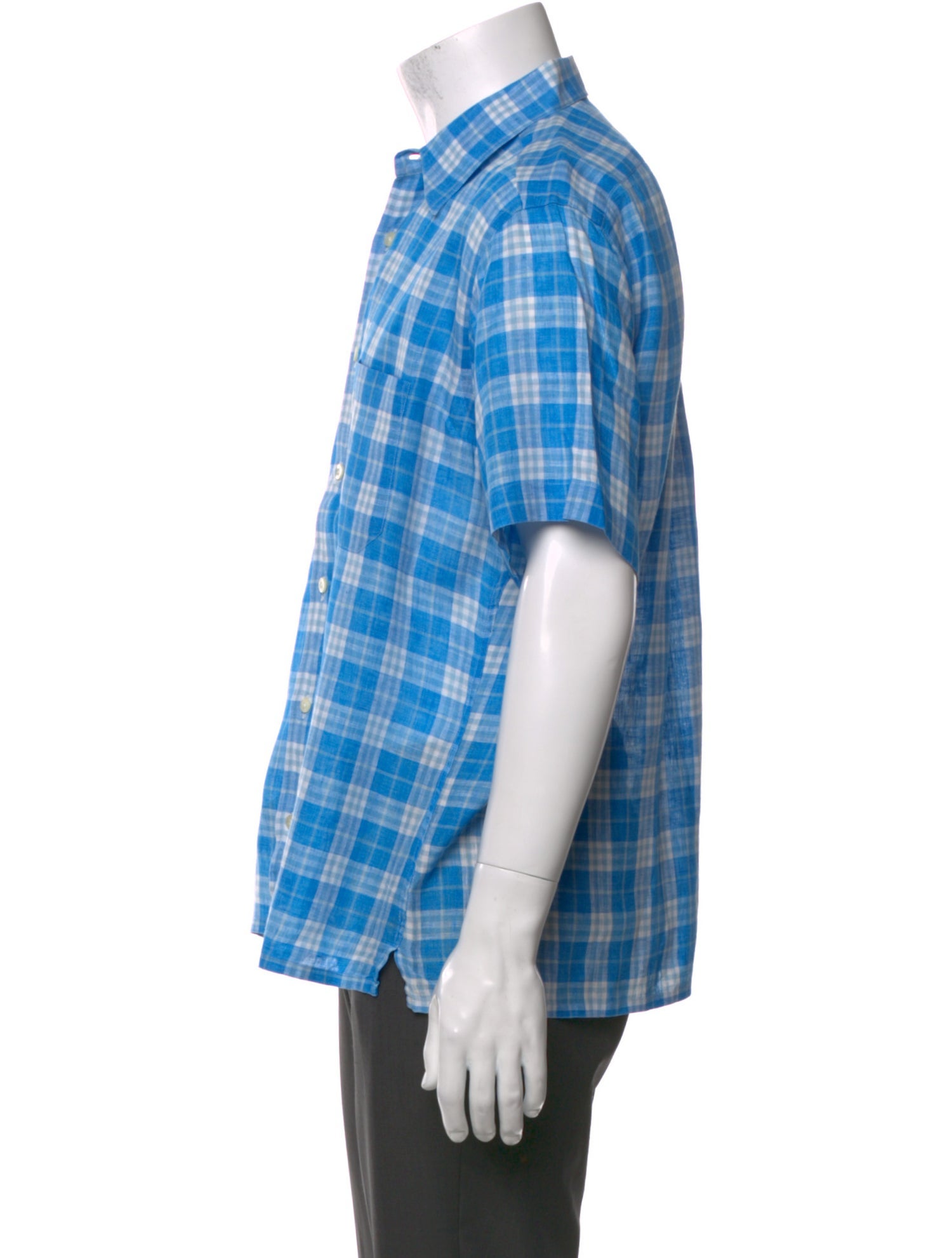 Burberry London House Check Pattern Linen Shirt