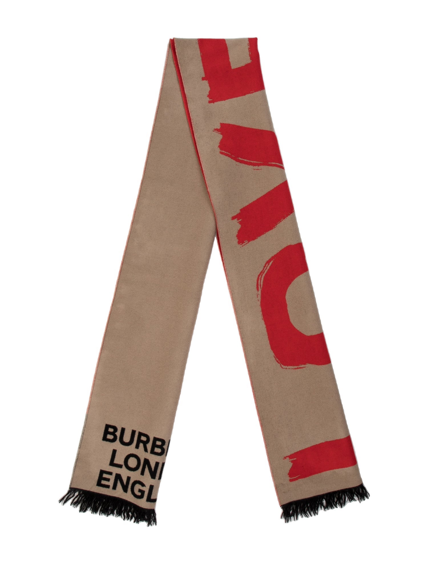 Burberry London Wool Printed Scarf