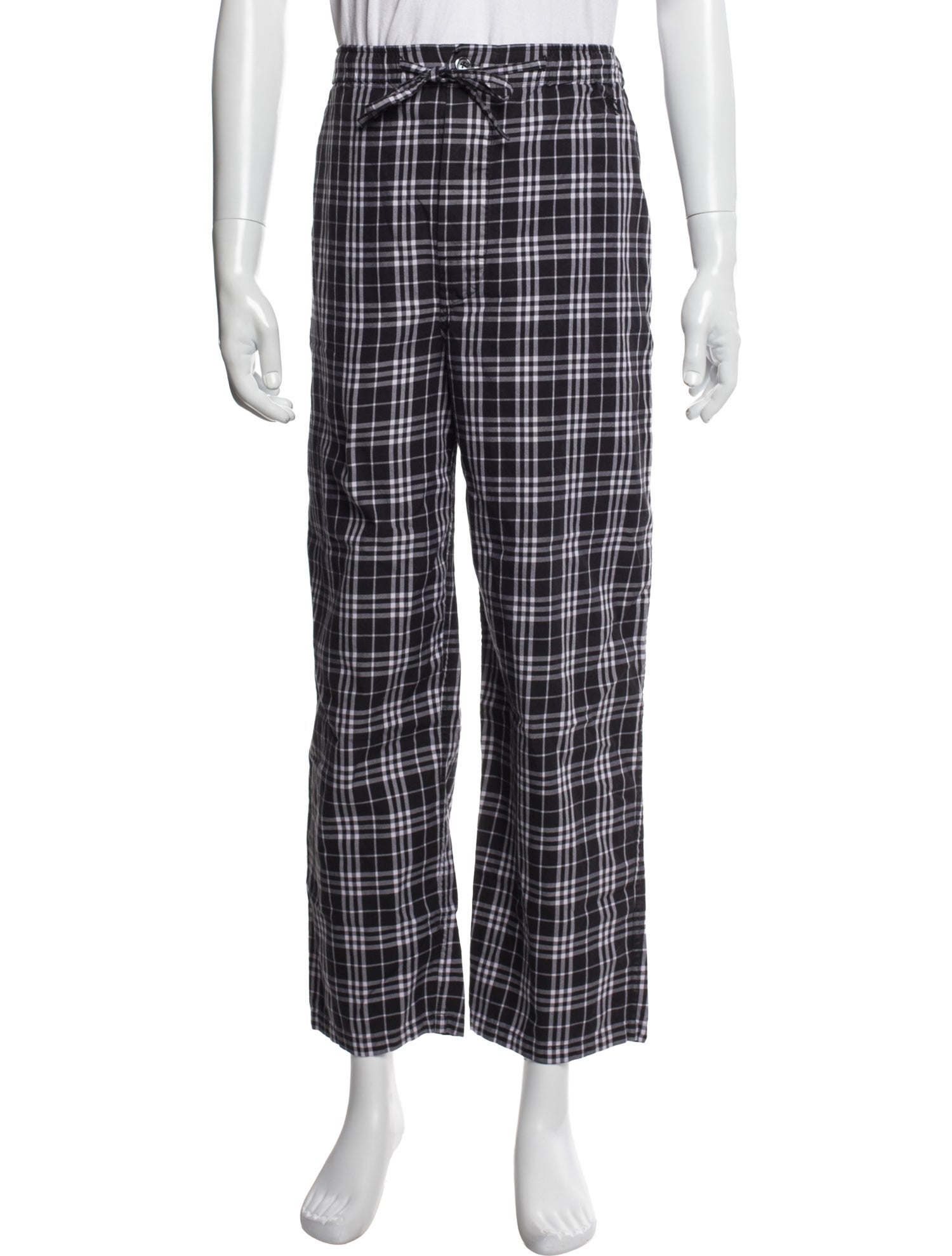 Burberry London Plaid Print Pajama Bottoms