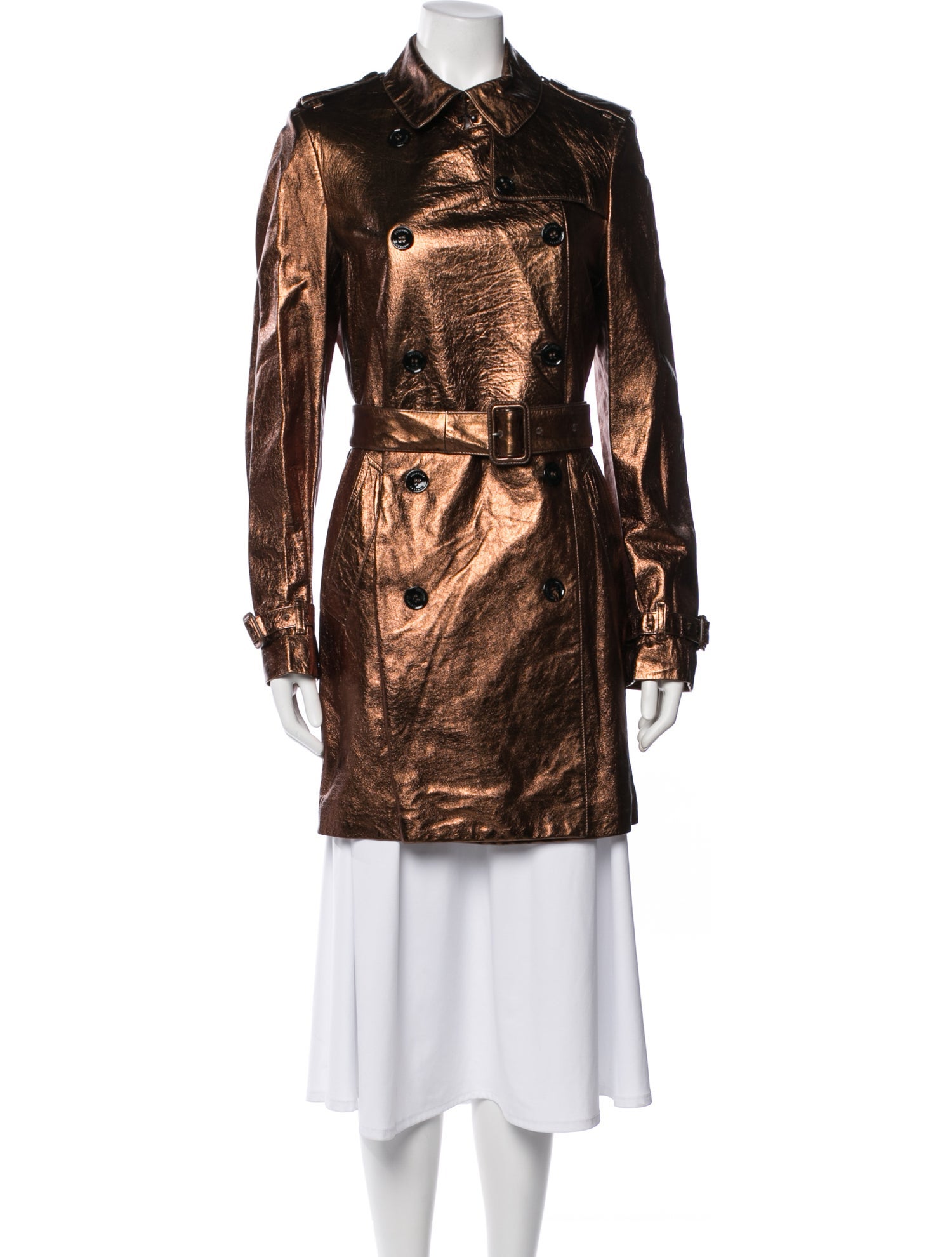 Burberry London Lambskin Trench Coat