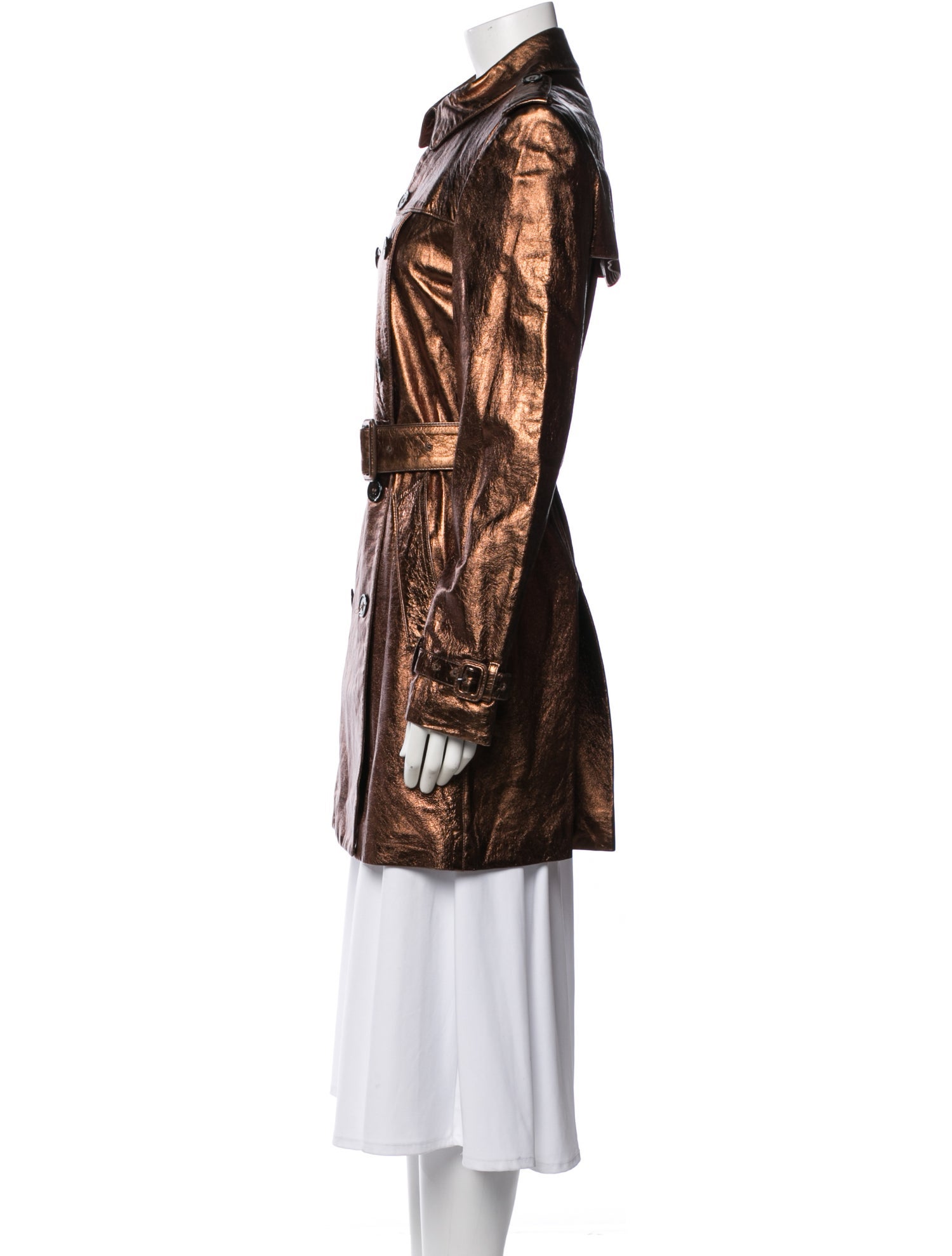 Burberry London Lambskin Trench Coat