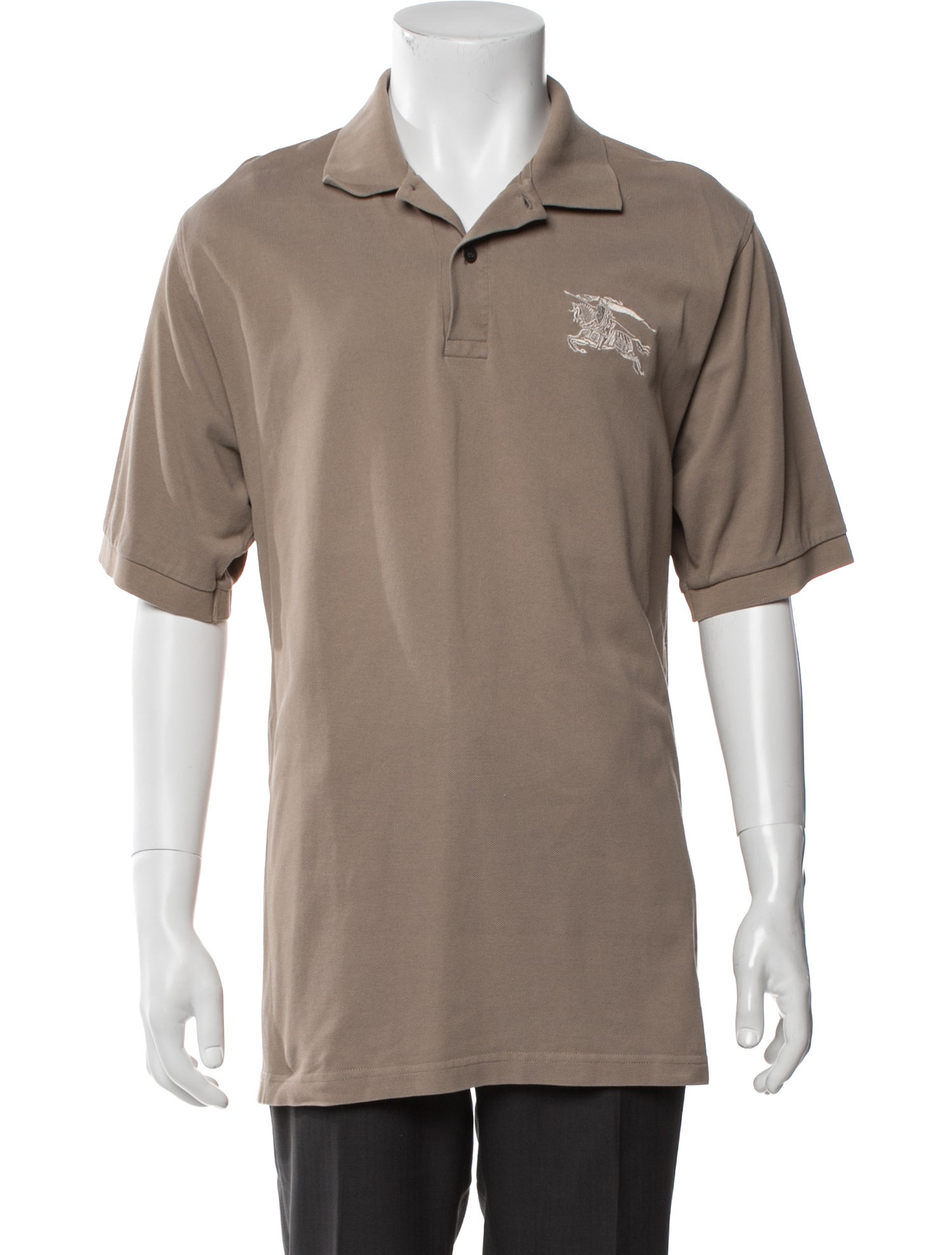 Burberry London V-Neck Short Sleeve Polo Shirt