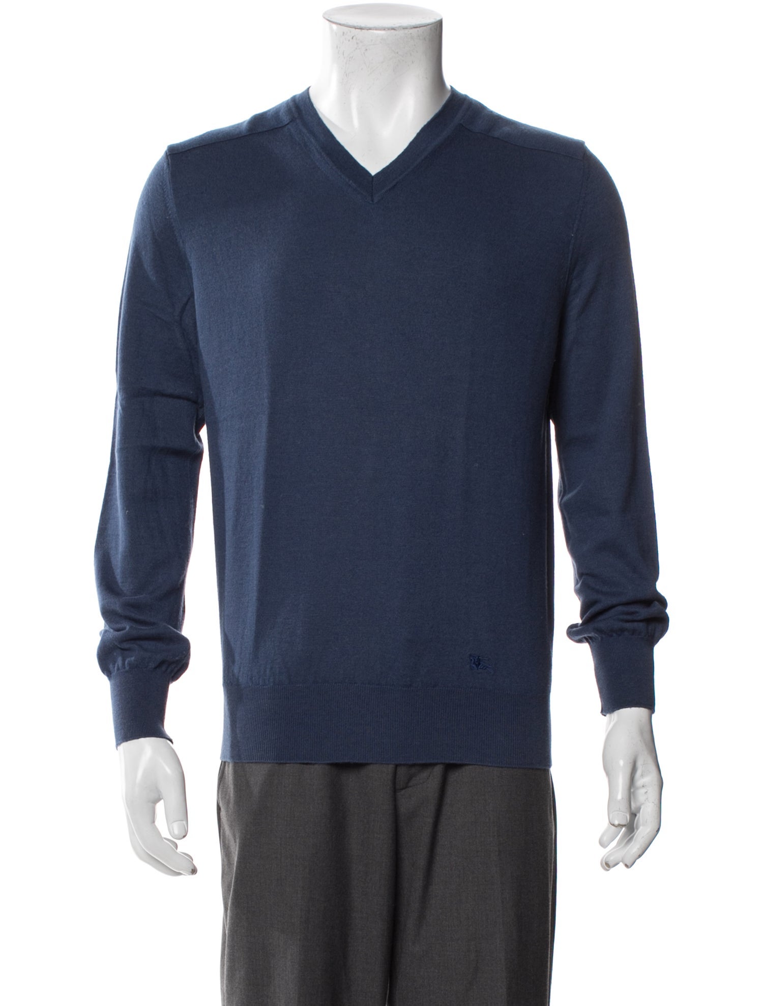 Burberry London V-Neck Long Sleeve Pullover