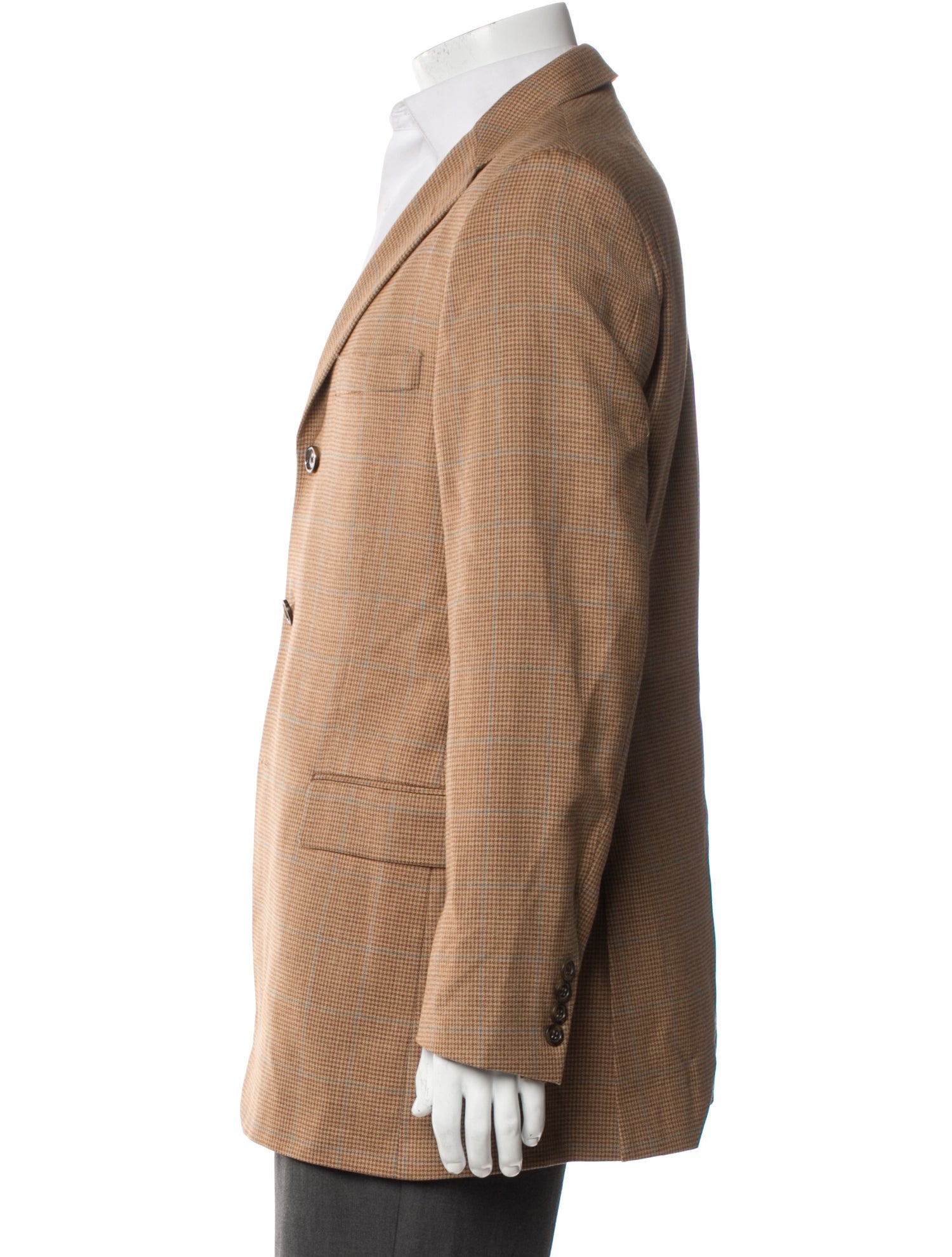 Burberry London Wool Houndstooth Print Blazer