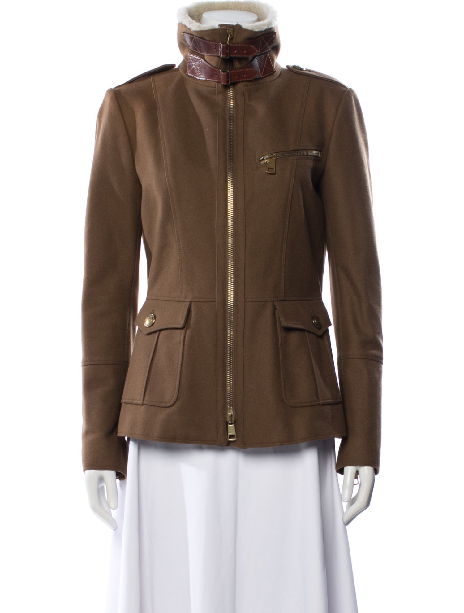 Burberry London Virgin Wool Fur Jacket
