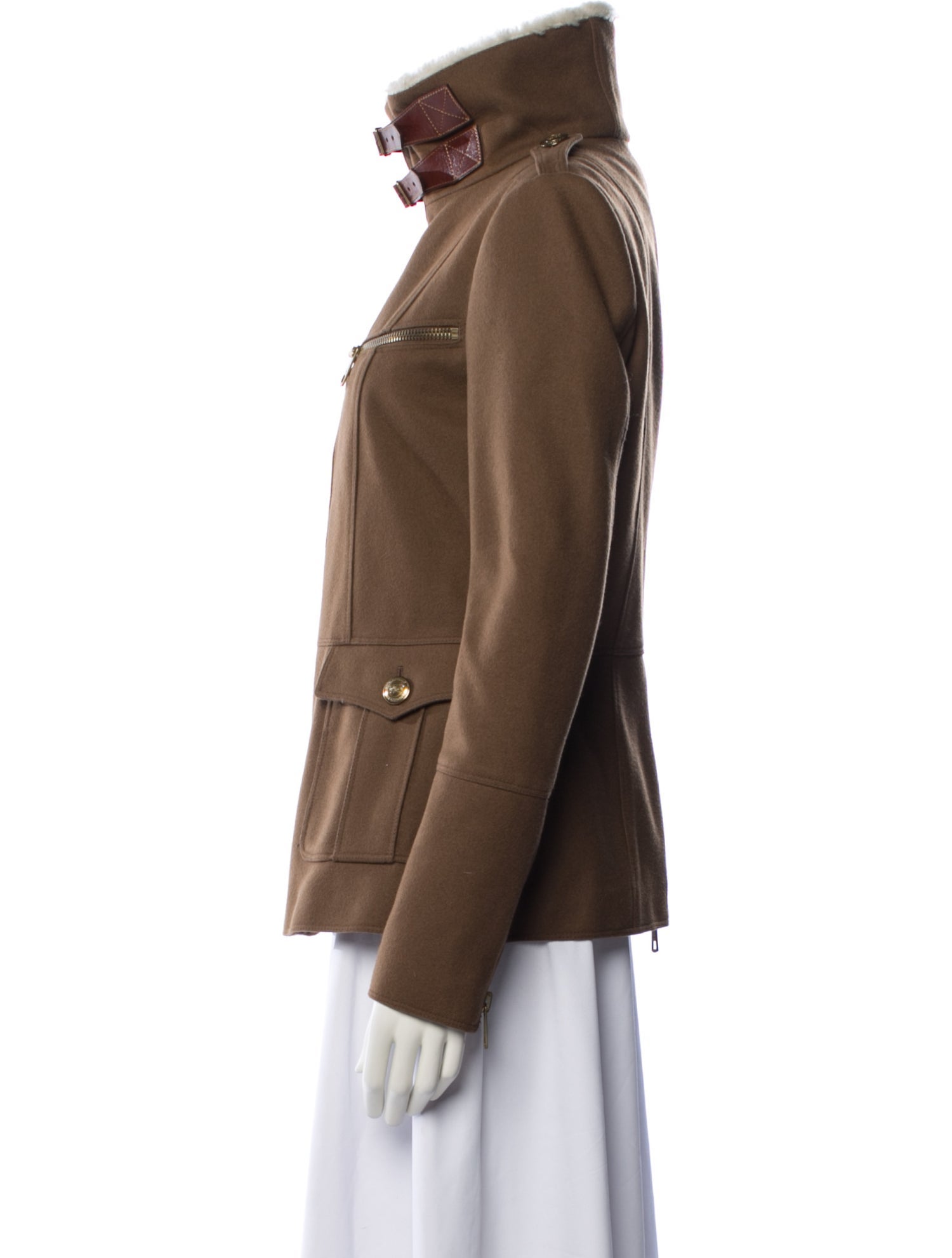 Burberry London Virgin Wool Fur Jacket