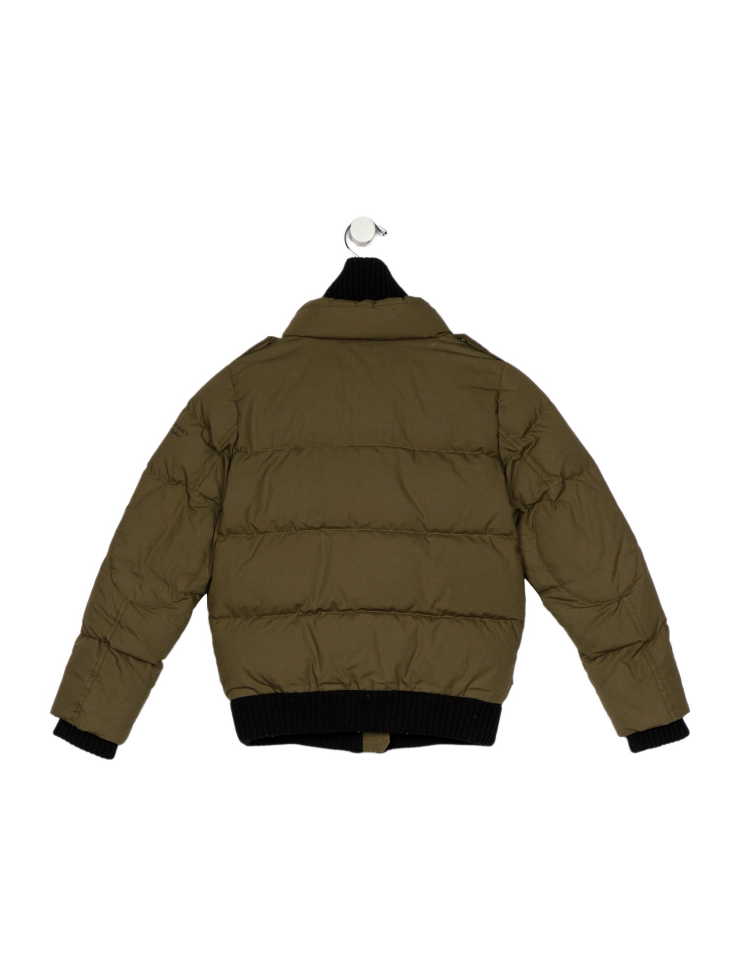 Burberry London Green puffer casual puffer jacket with zip closure