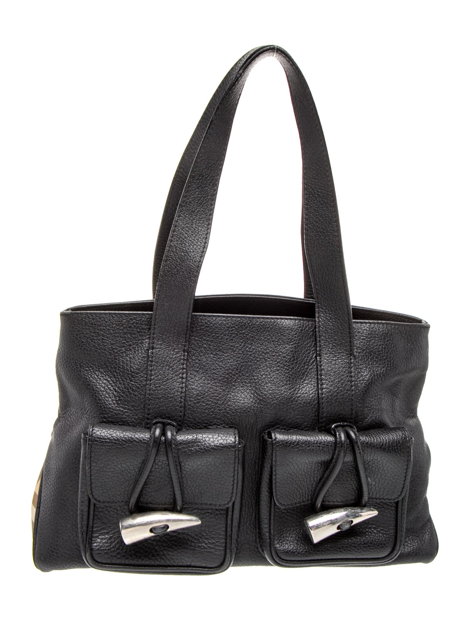 BURBERRY Londonブラック ハンドバッグ Burberry London Nova Check Shoulder Bag - Black Shoulder Bags