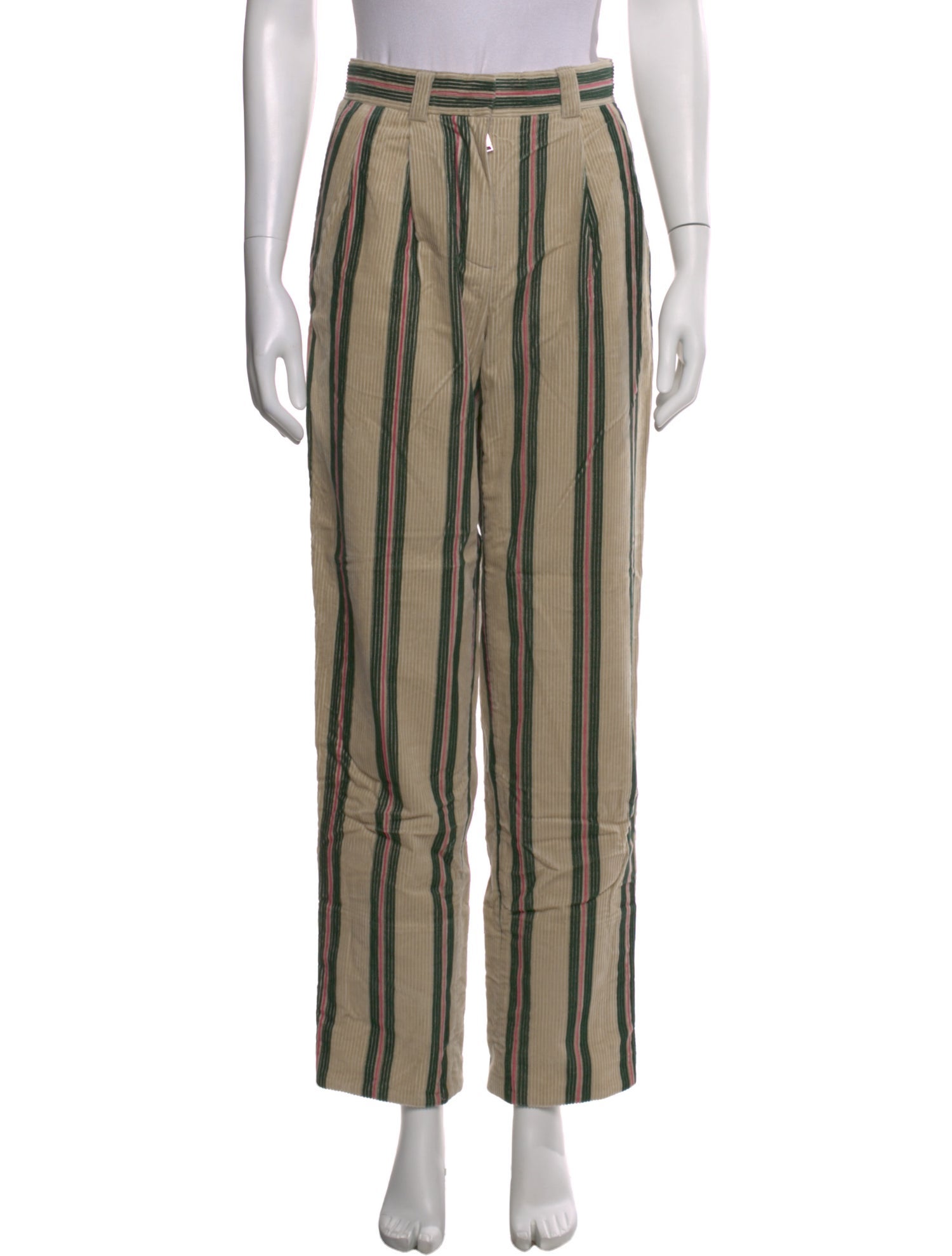 Burberry Striped Straight Leg Pants