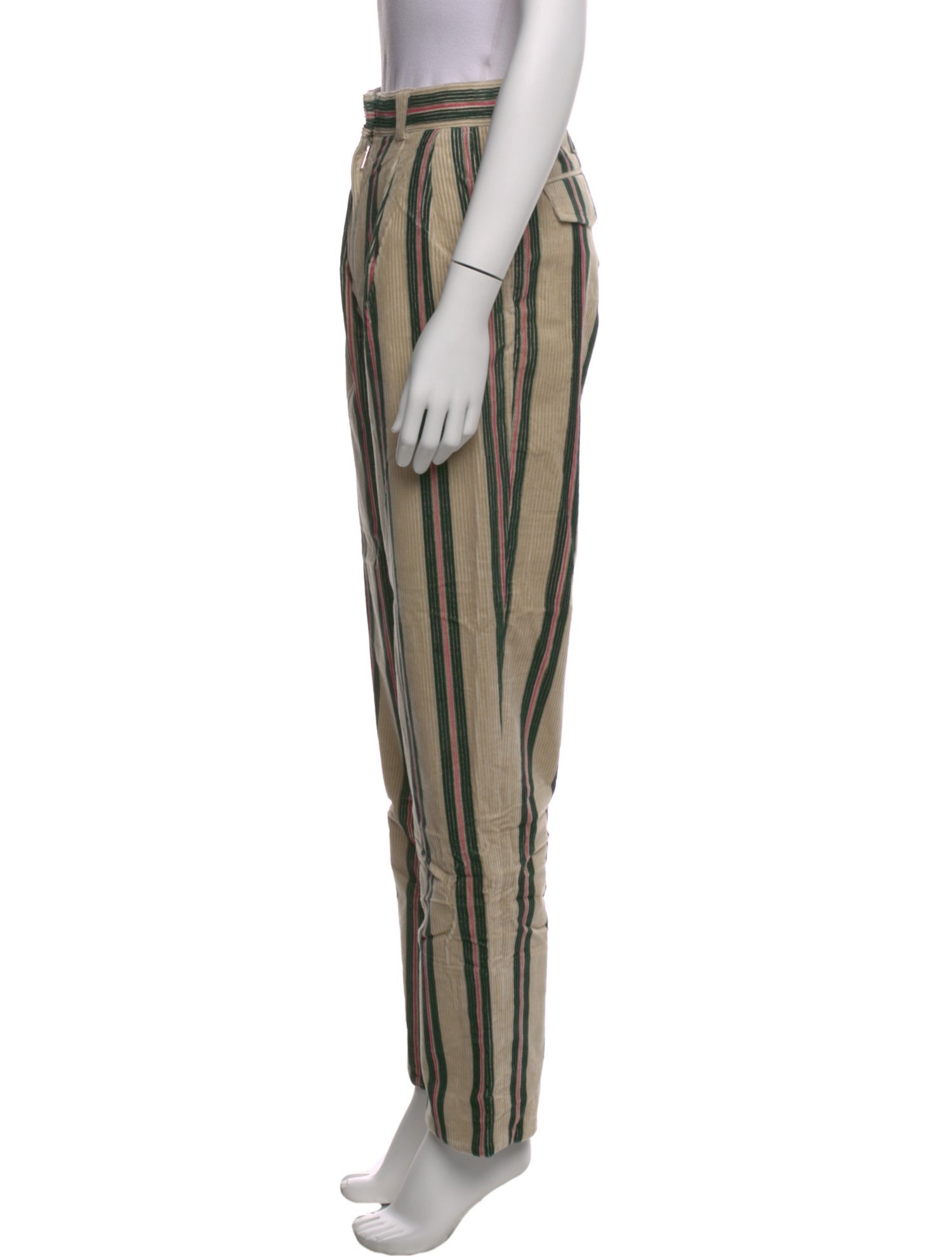 Burberry Striped Straight Leg Pants