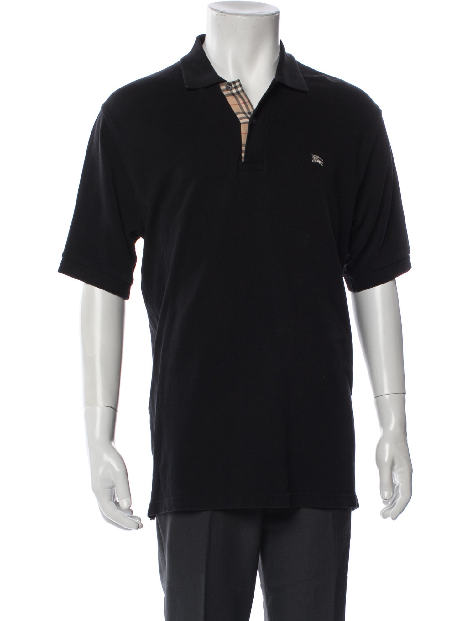 Burberry London Colorblock Pattern Collar Polo Shirt