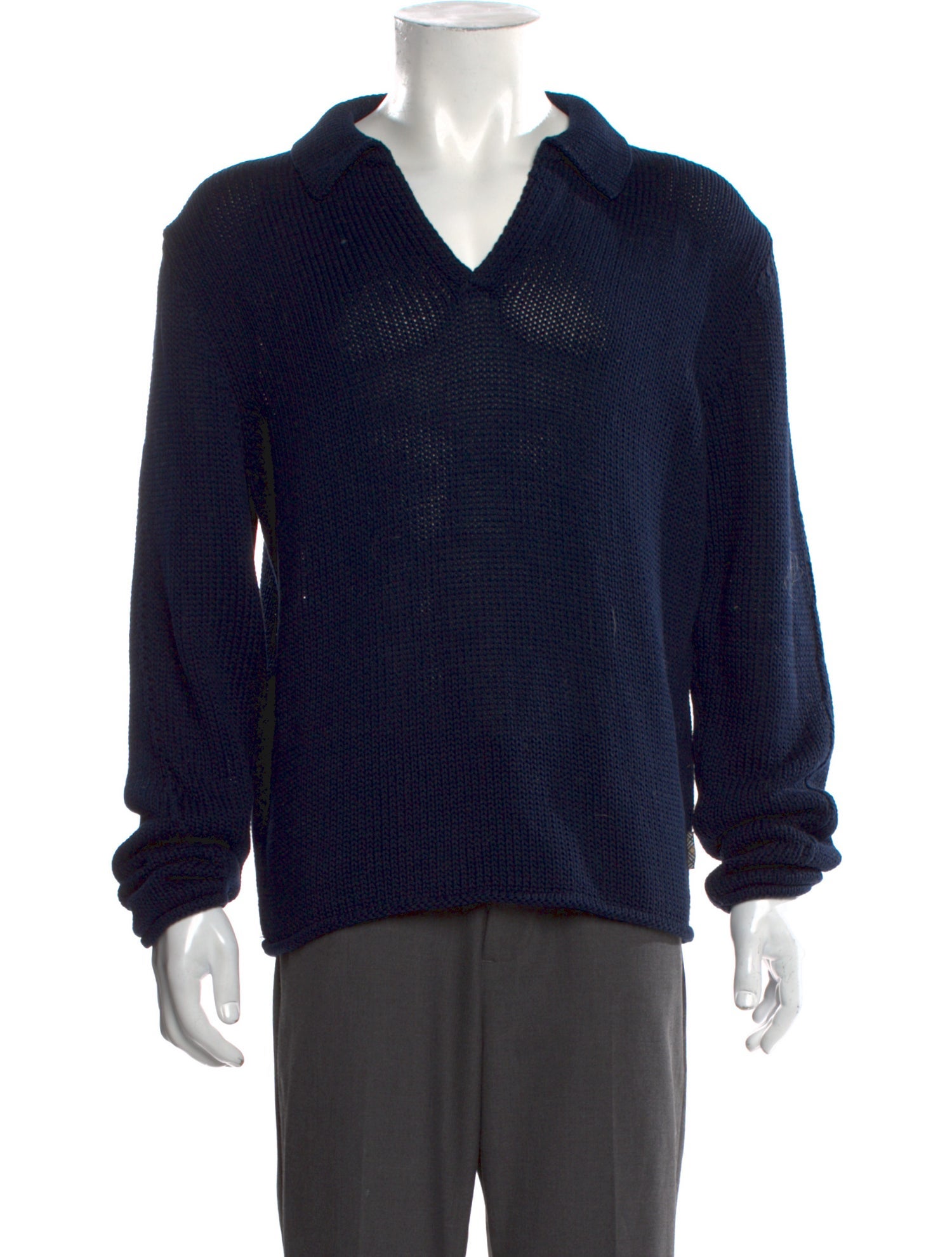 Burberry London House Check Pattern Collar Polo Sweater