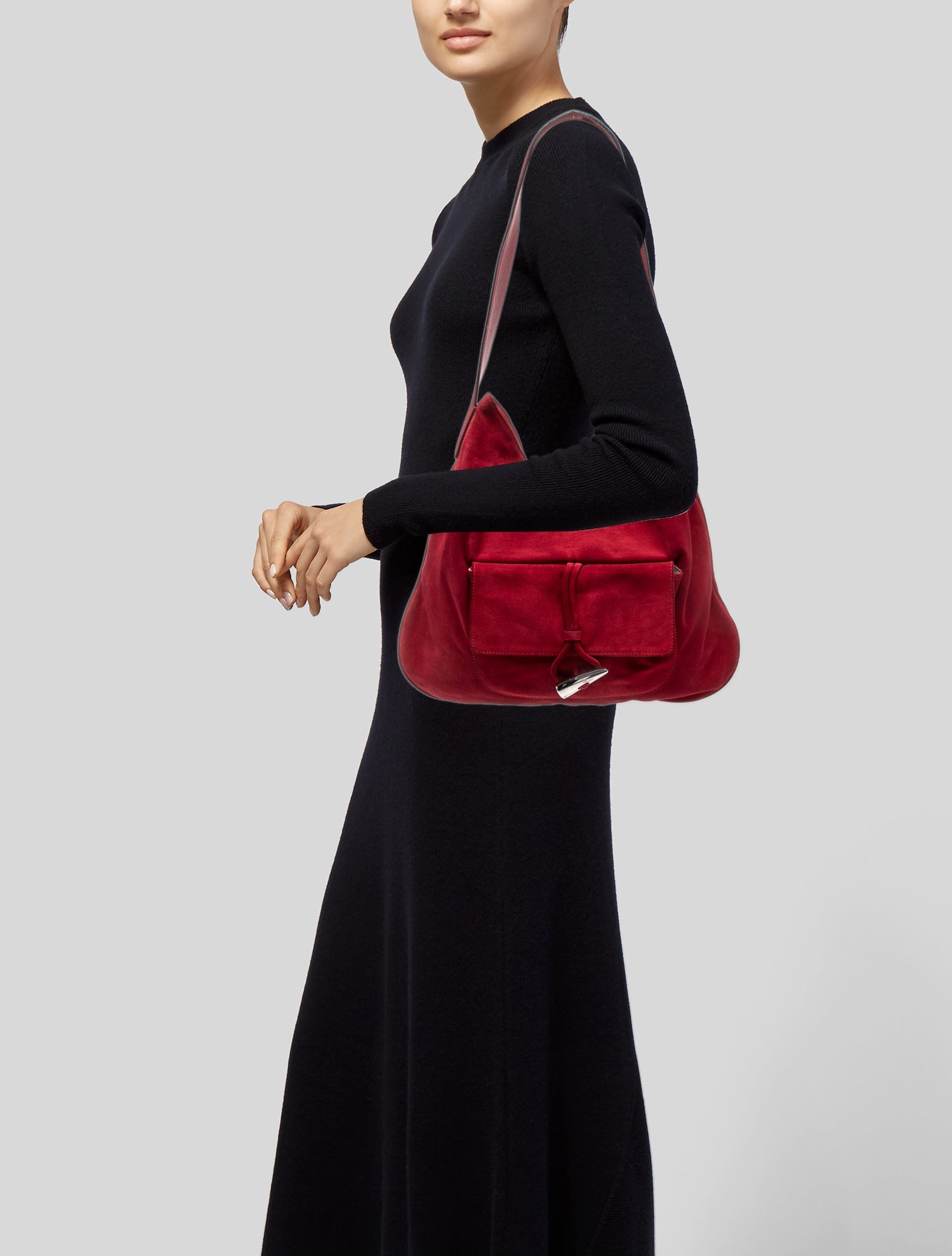 BURBERRY ノバチェック リボン ミュール 23cm ポインテッドトゥ Burberry London Leather Trim Nova Check Convertible Wristlet