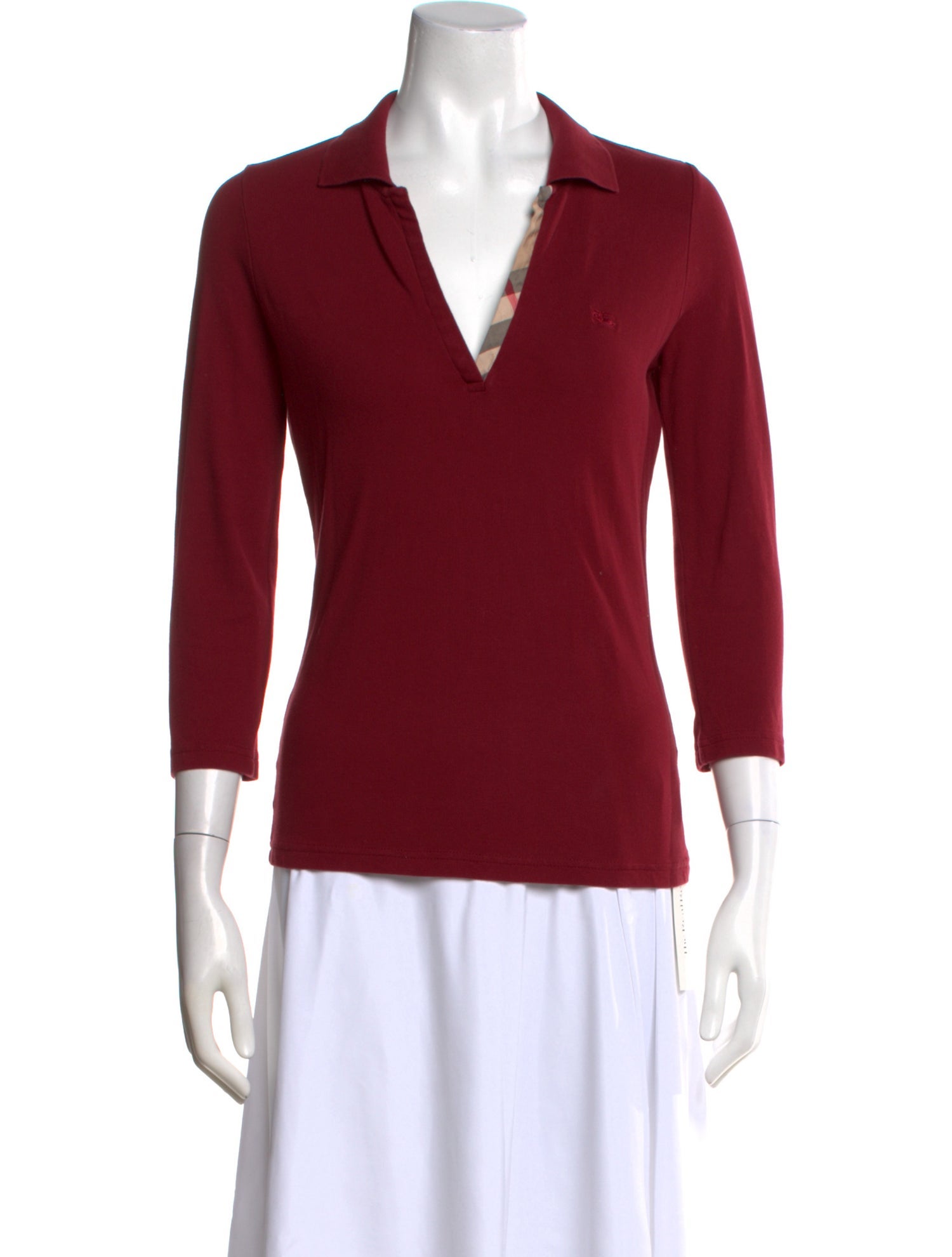 Burberry London Three-Quarter Sleeve Polo