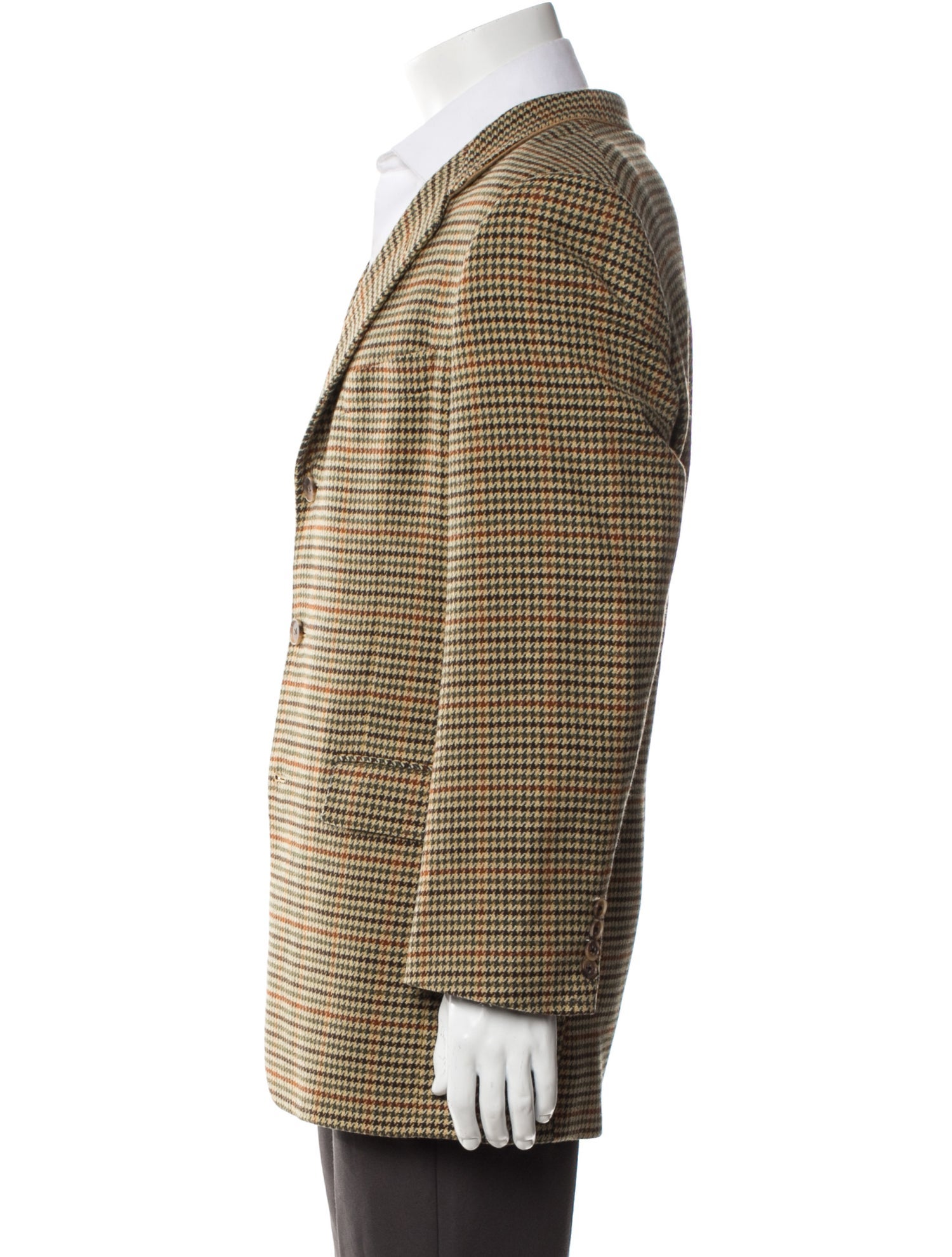 Burberry London Vintage Plaid Print Blazer