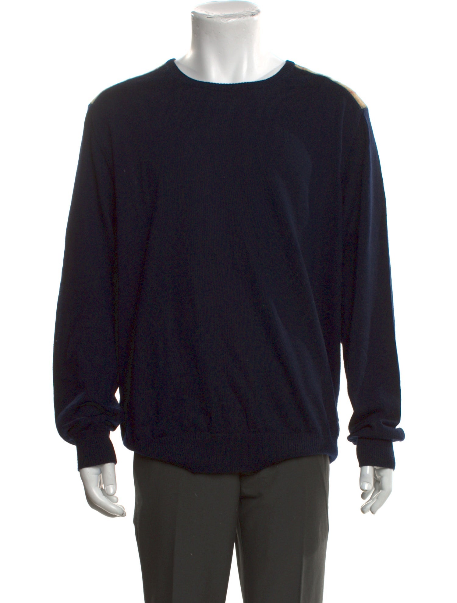 Burberry London Exploded Check Pattern Merino Wool Pullover