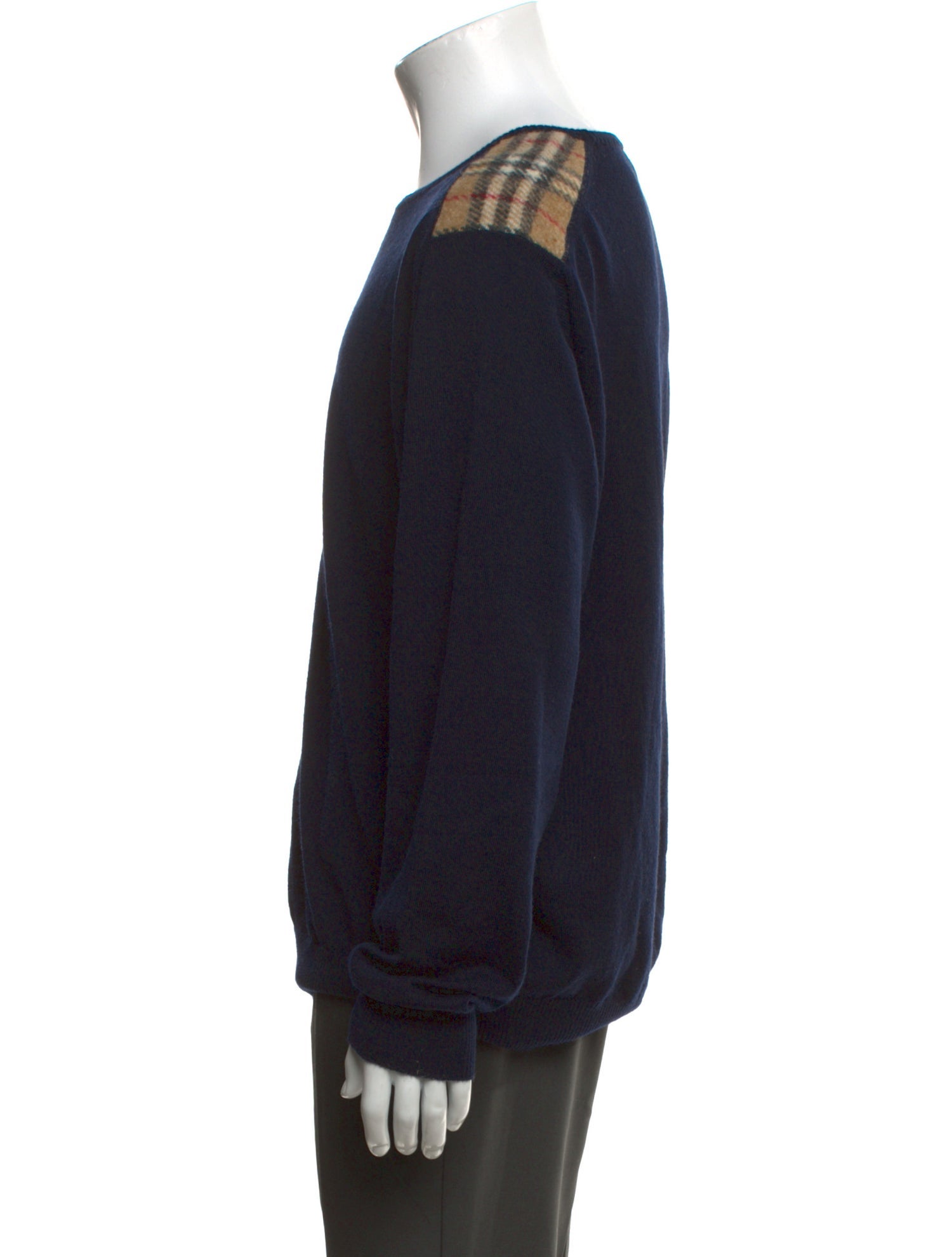 Burberry London Exploded Check Pattern Merino Wool Pullover
