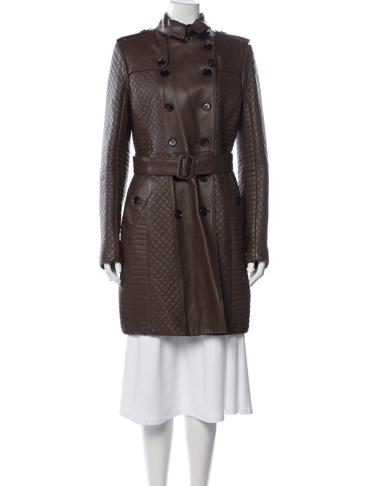 Burberry London Lambskin Trench Coat