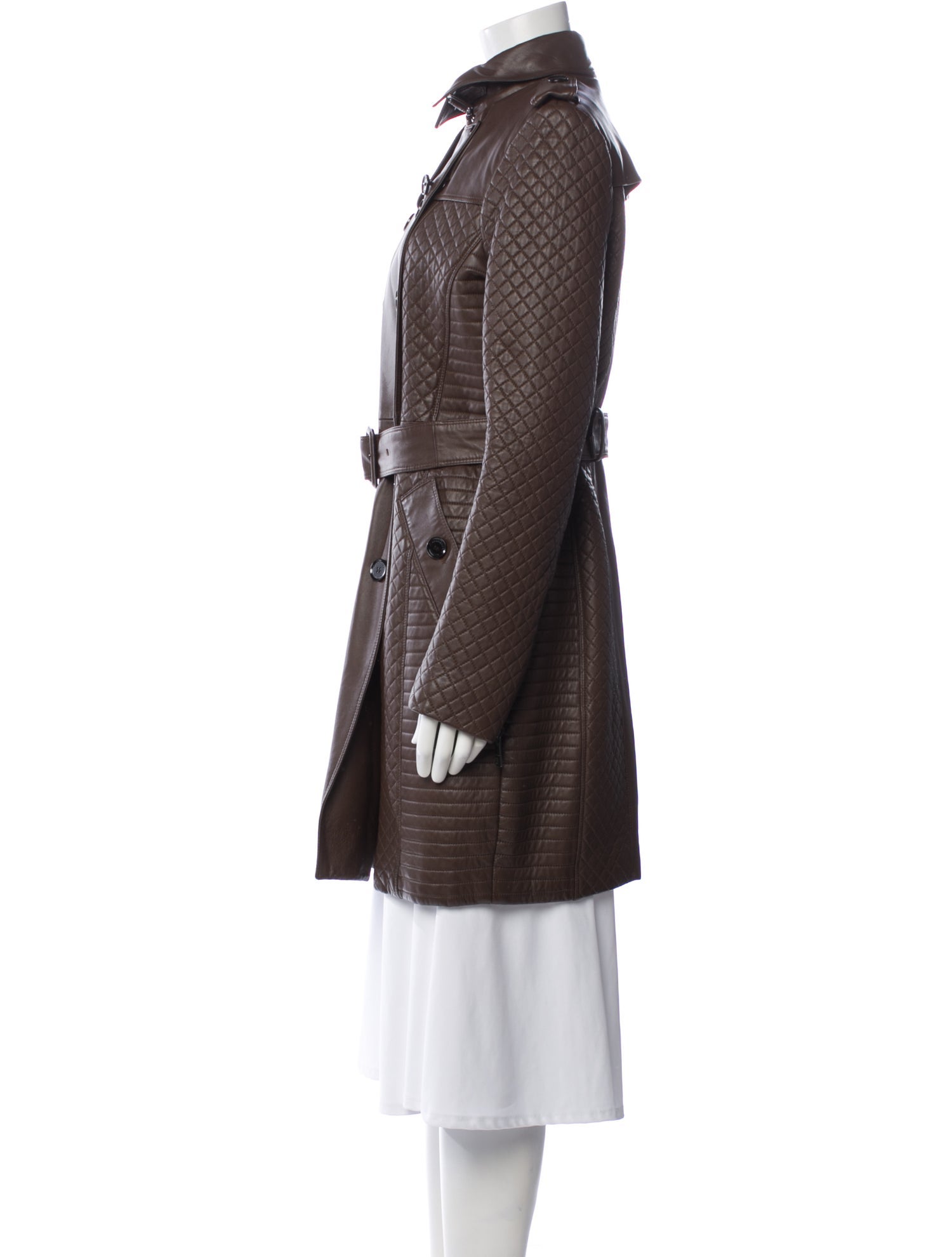 Burberry London Lambskin Trench Coat