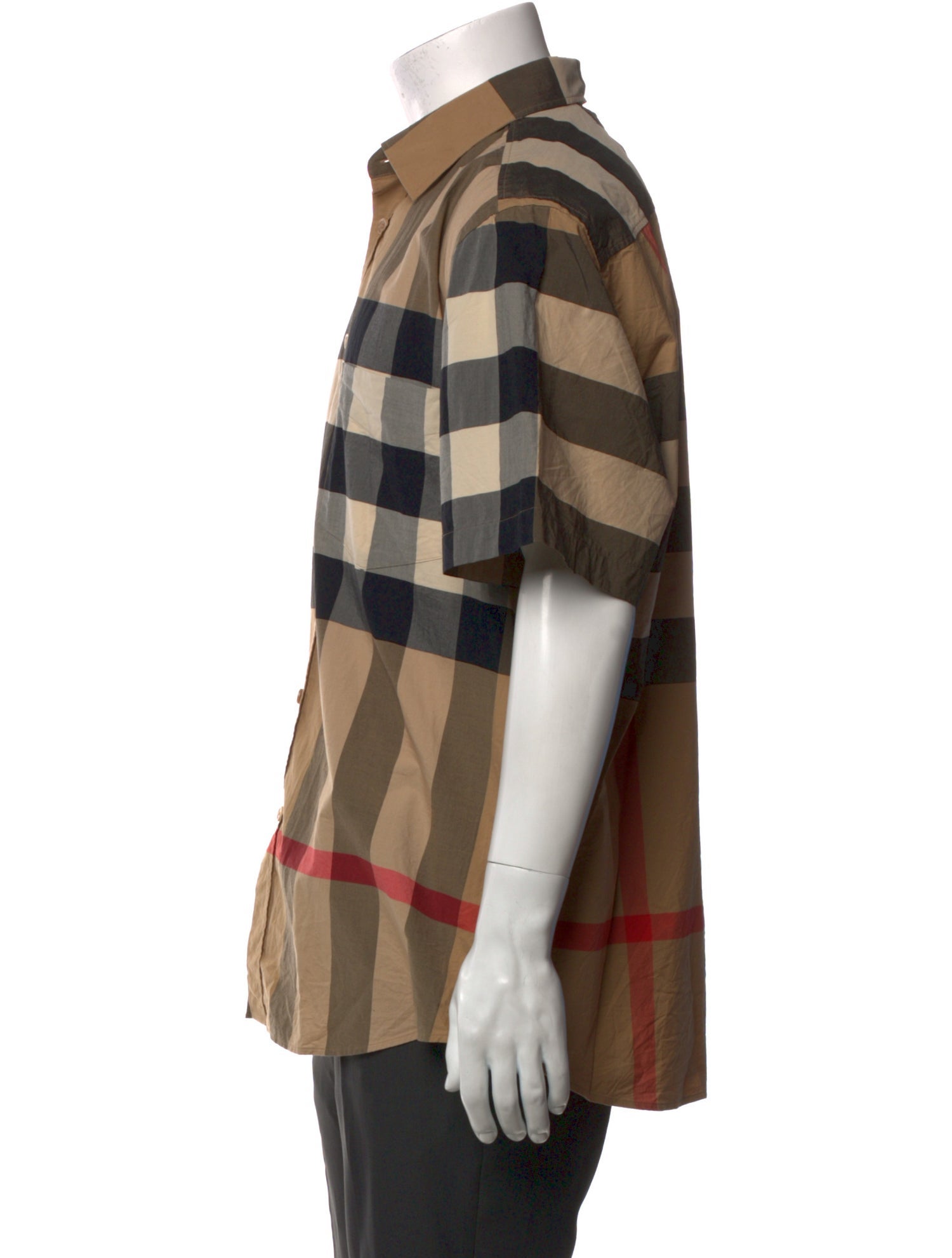 Burberry London Exploded Check Pattern Short Sleeve Shirt