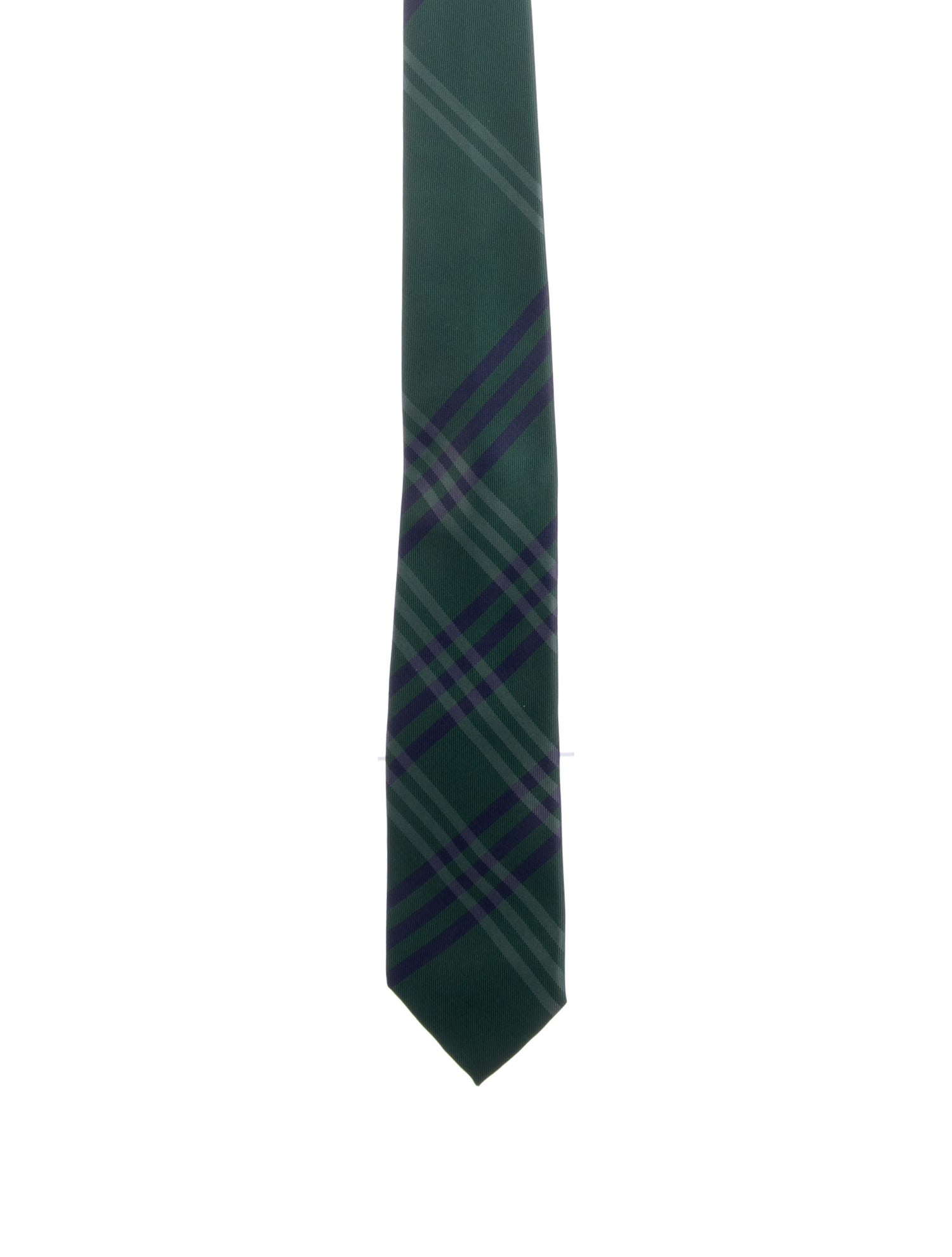 Burberry London Silk green patterned tie