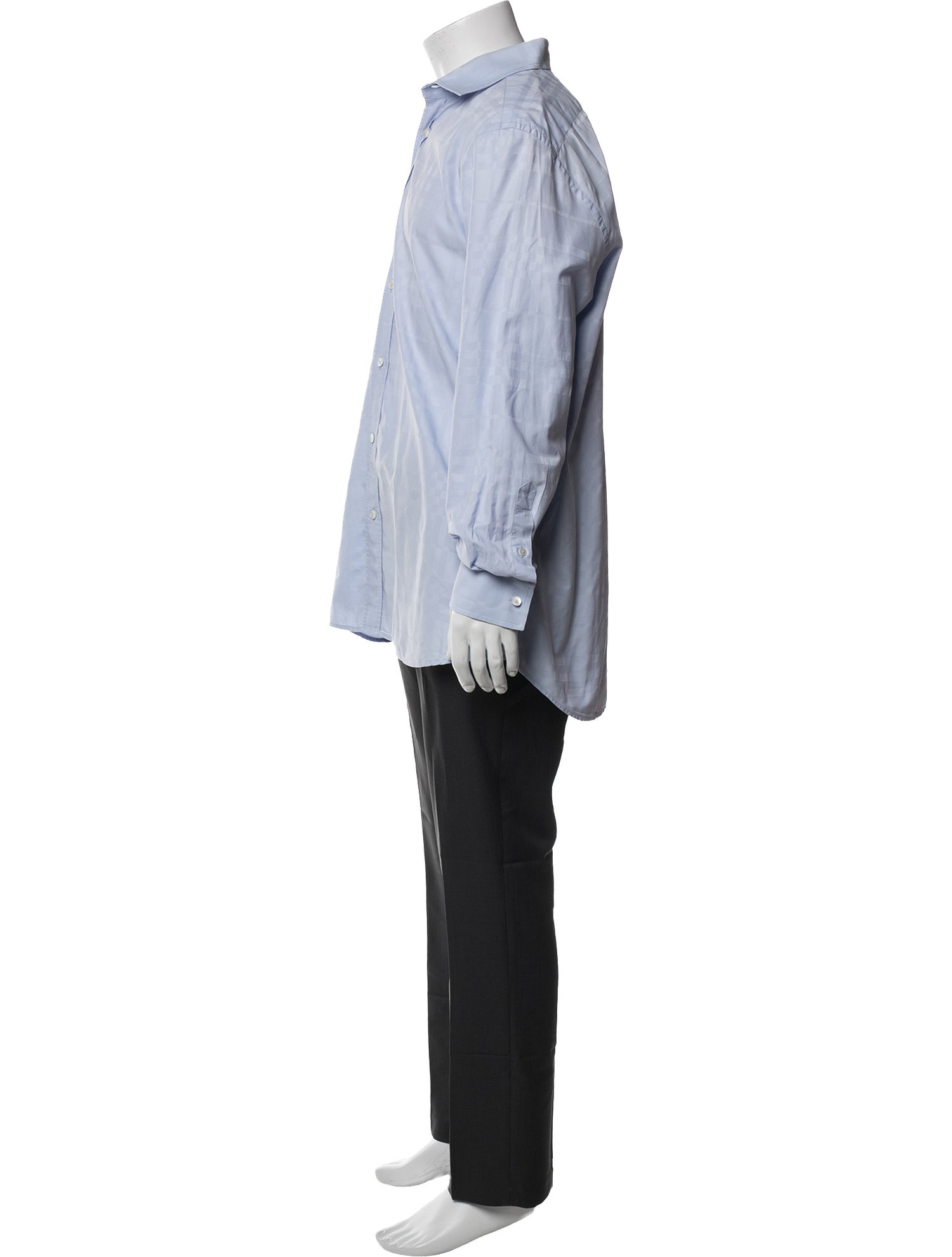 Burberry London Patterned Long Sleeve Dress Shirt