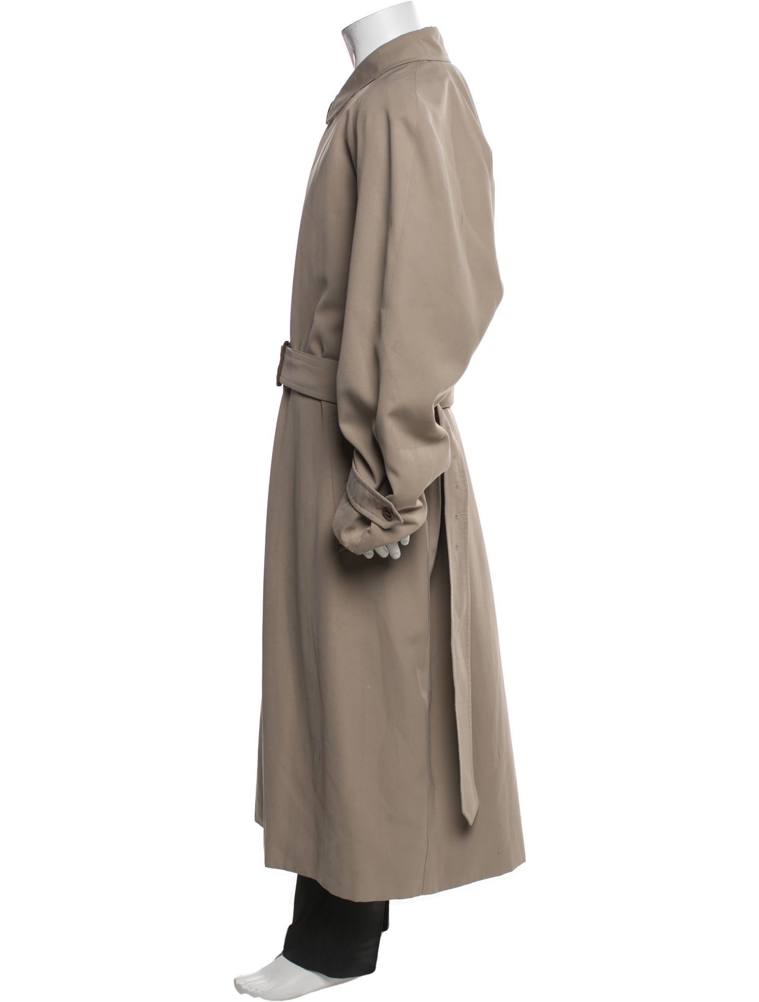 Burberry London Nova Check Pattern Wool Trench Coat
