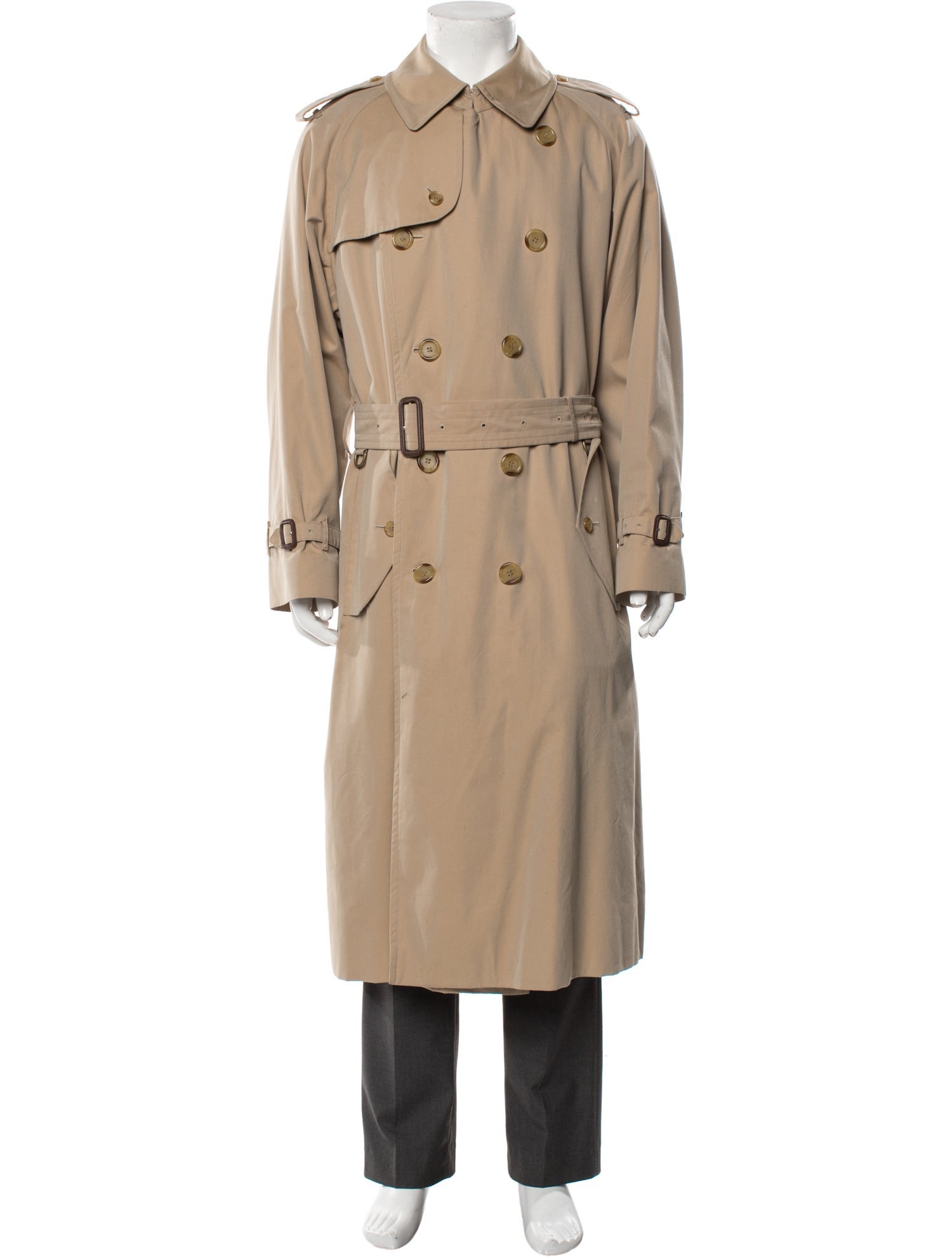 Burberry London Nova Check Pattern Trench Coat