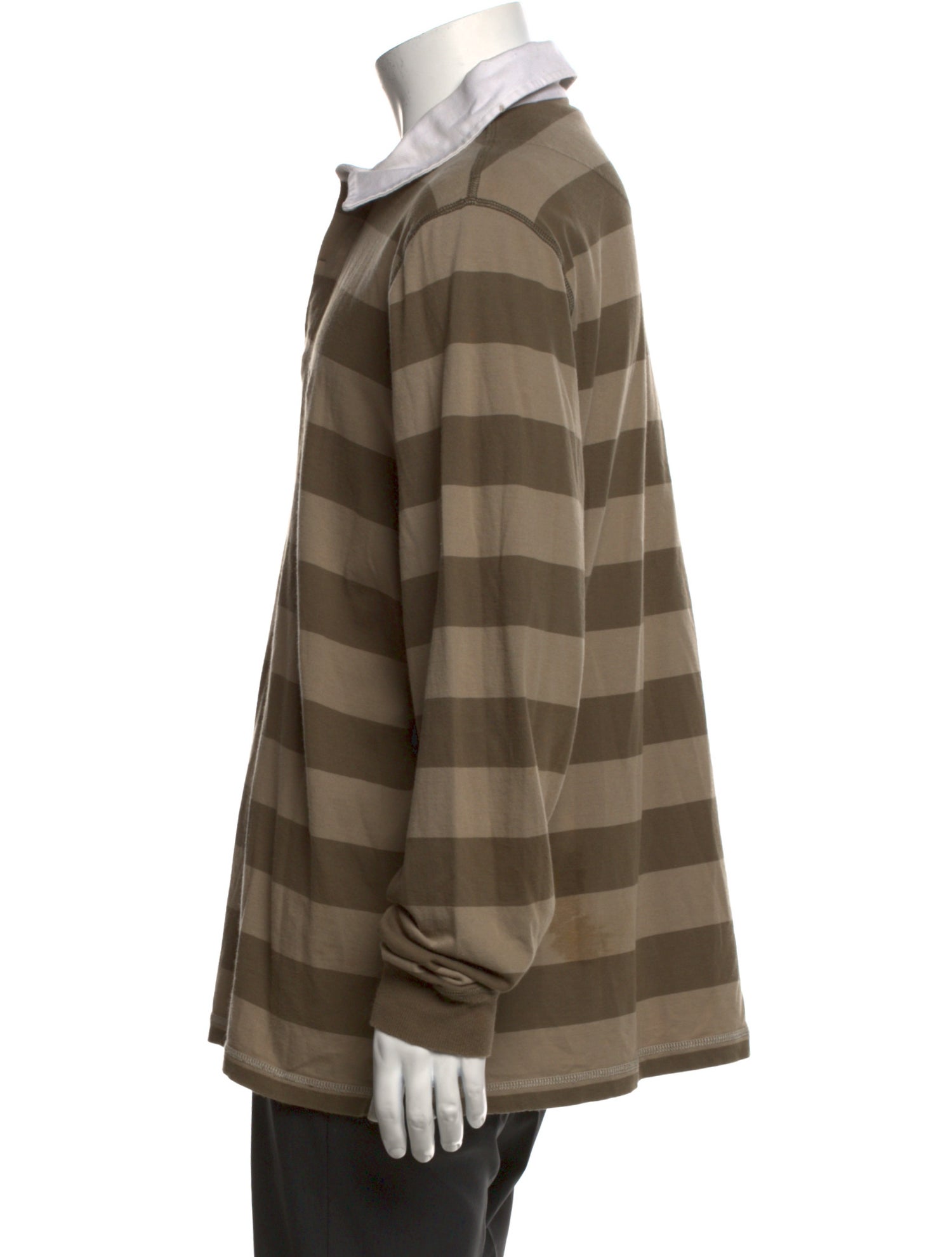 Burberry London Striped Collar Polo Shirt