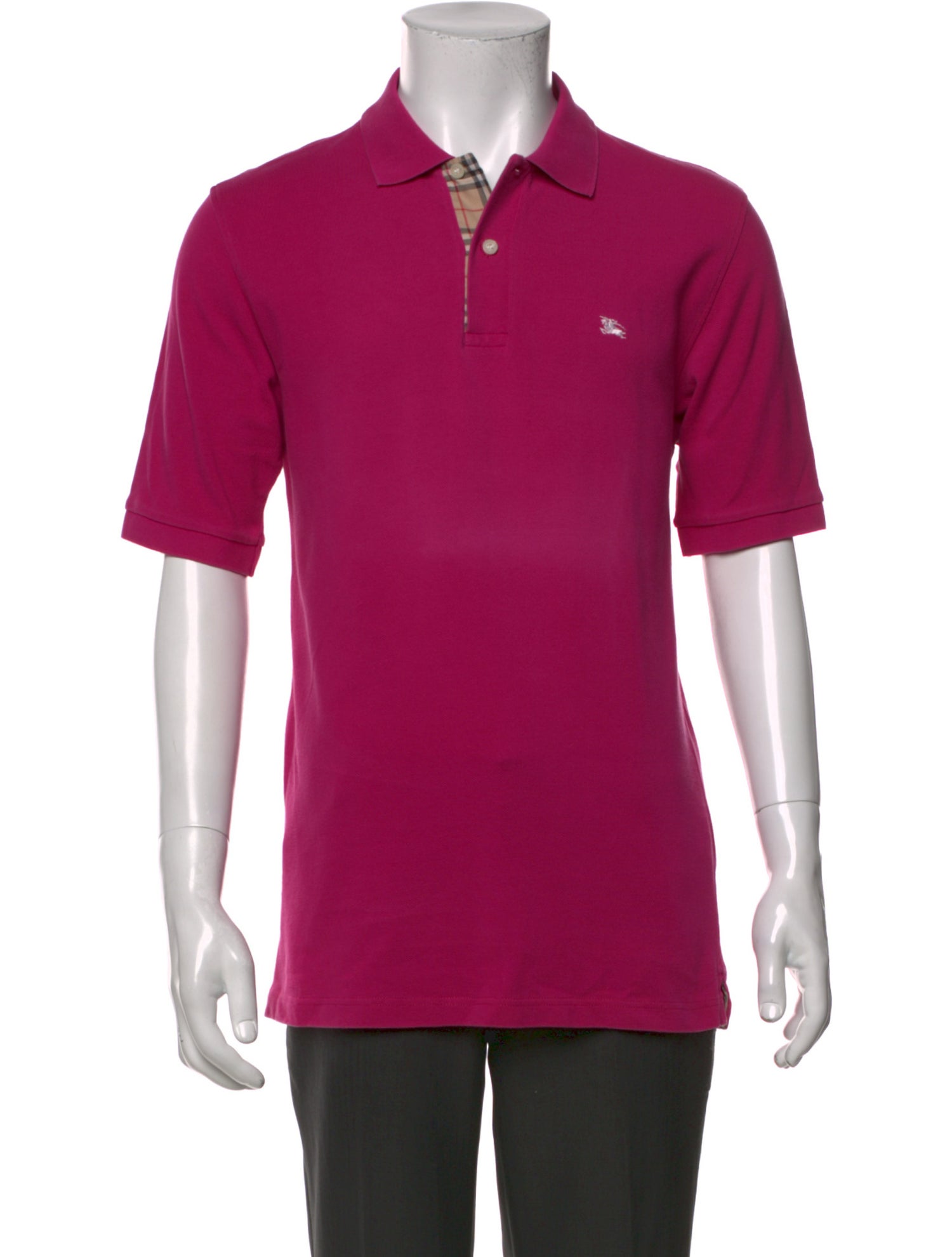 Burberry London Nova Check Pattern Collar Polo Shirt