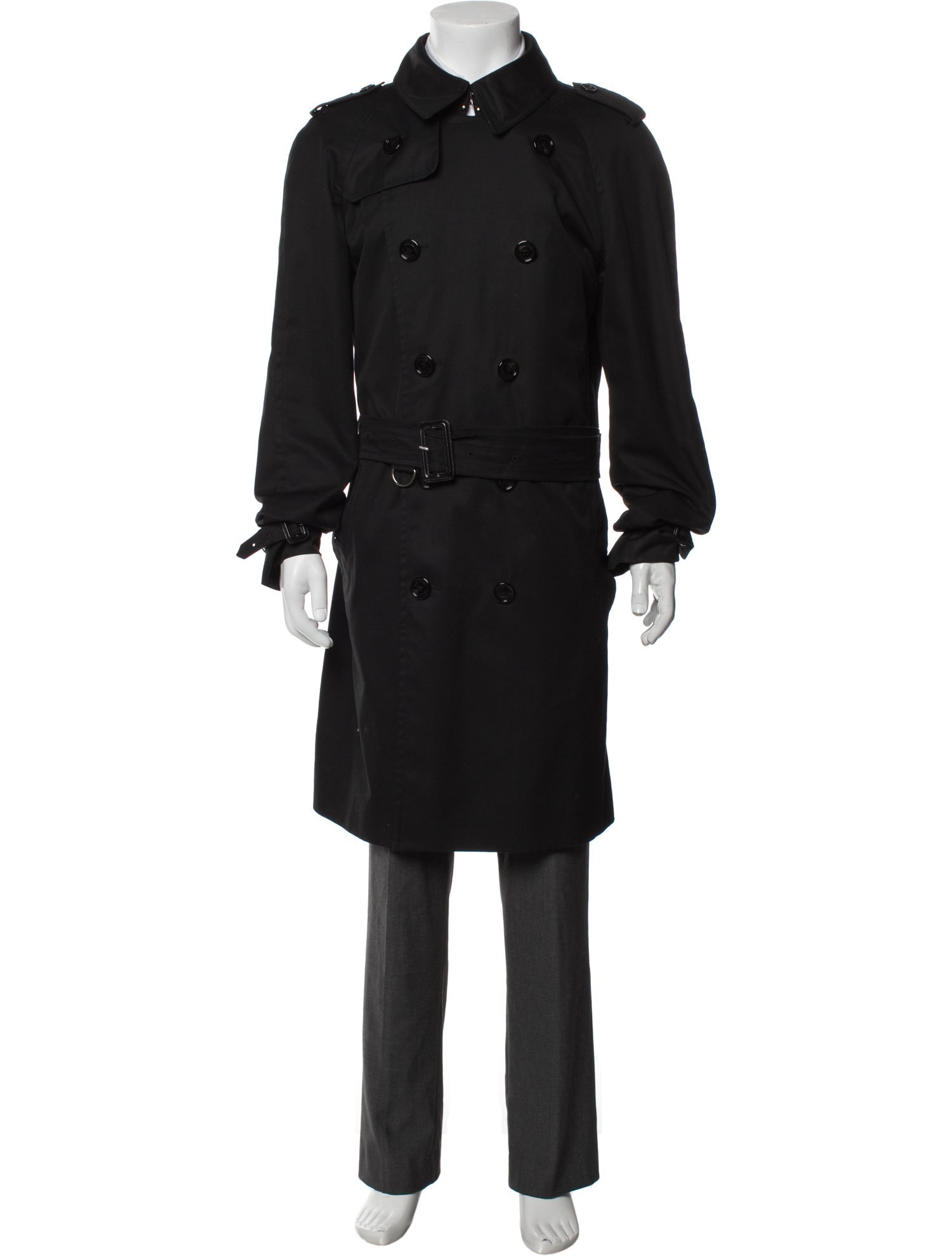 Burberry London House Check Pattern Trench Coat