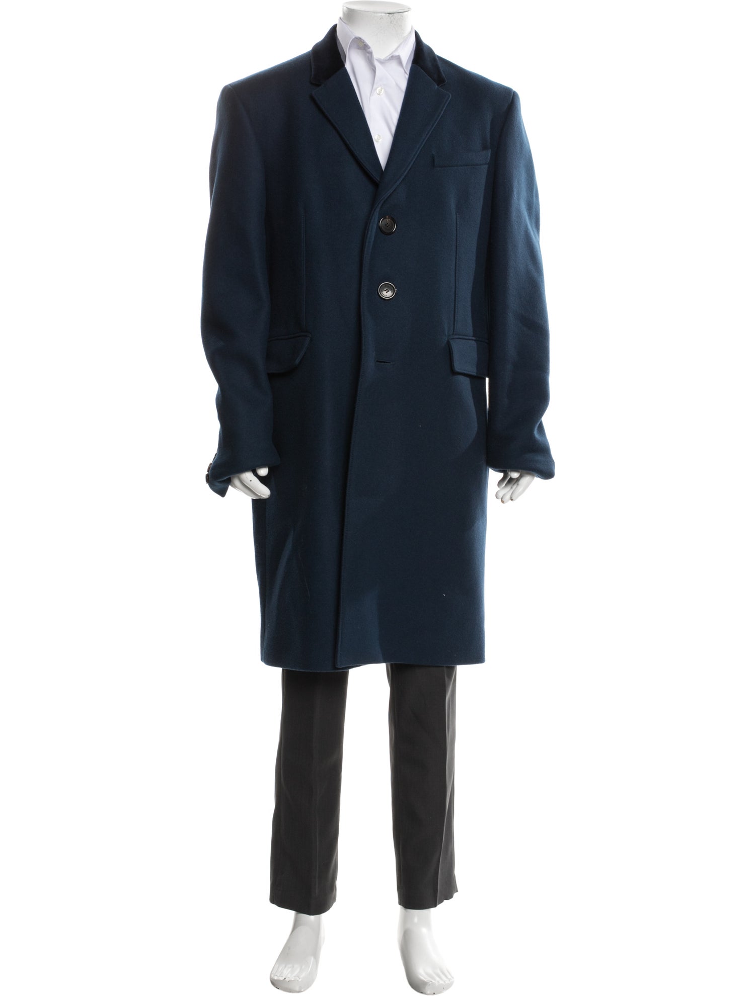 Giorgio Armani Vintage Leather Trench Coat - Black Outerwear