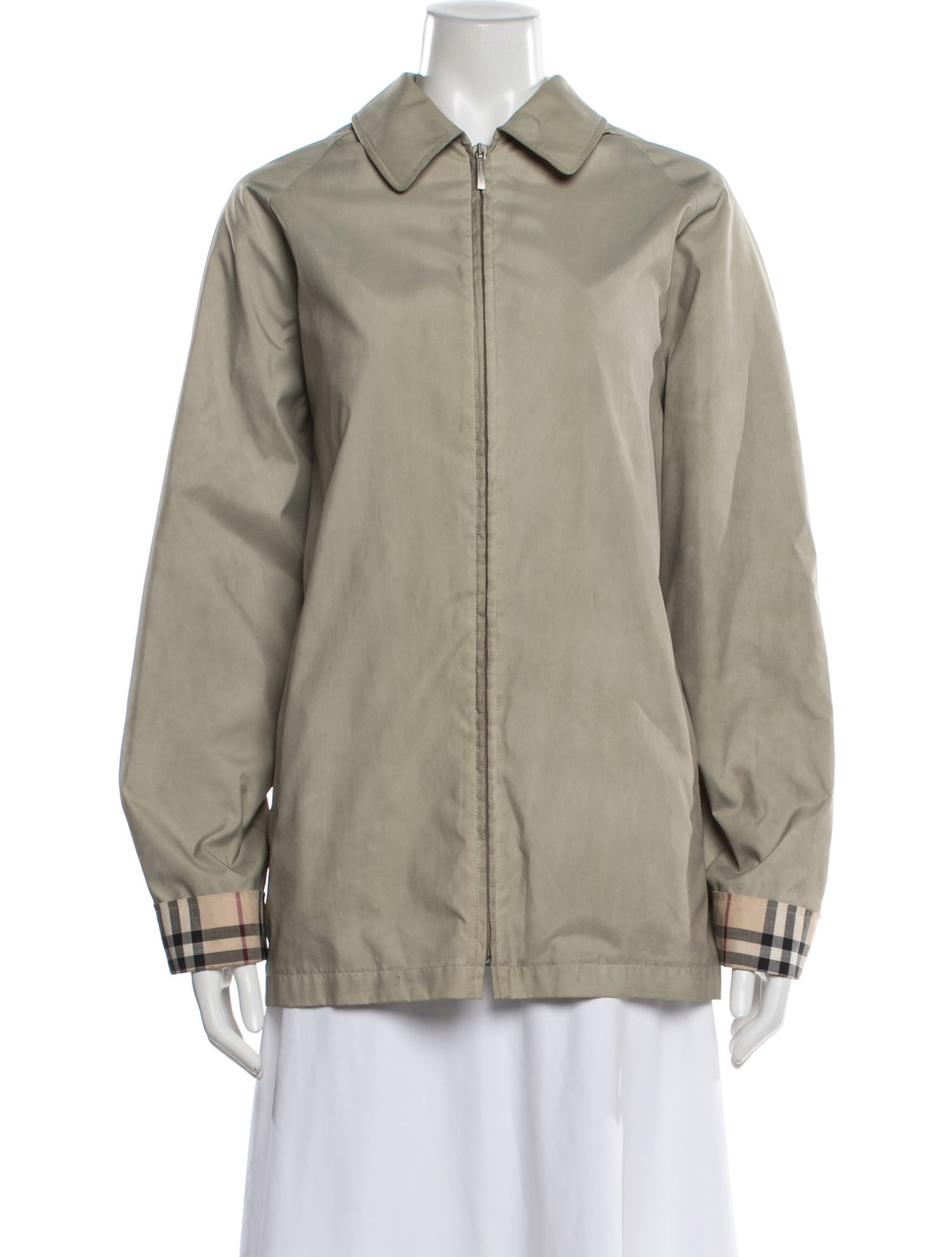 Burberry London Plaid Print Jacket - Neutrals Jackets, Clothing