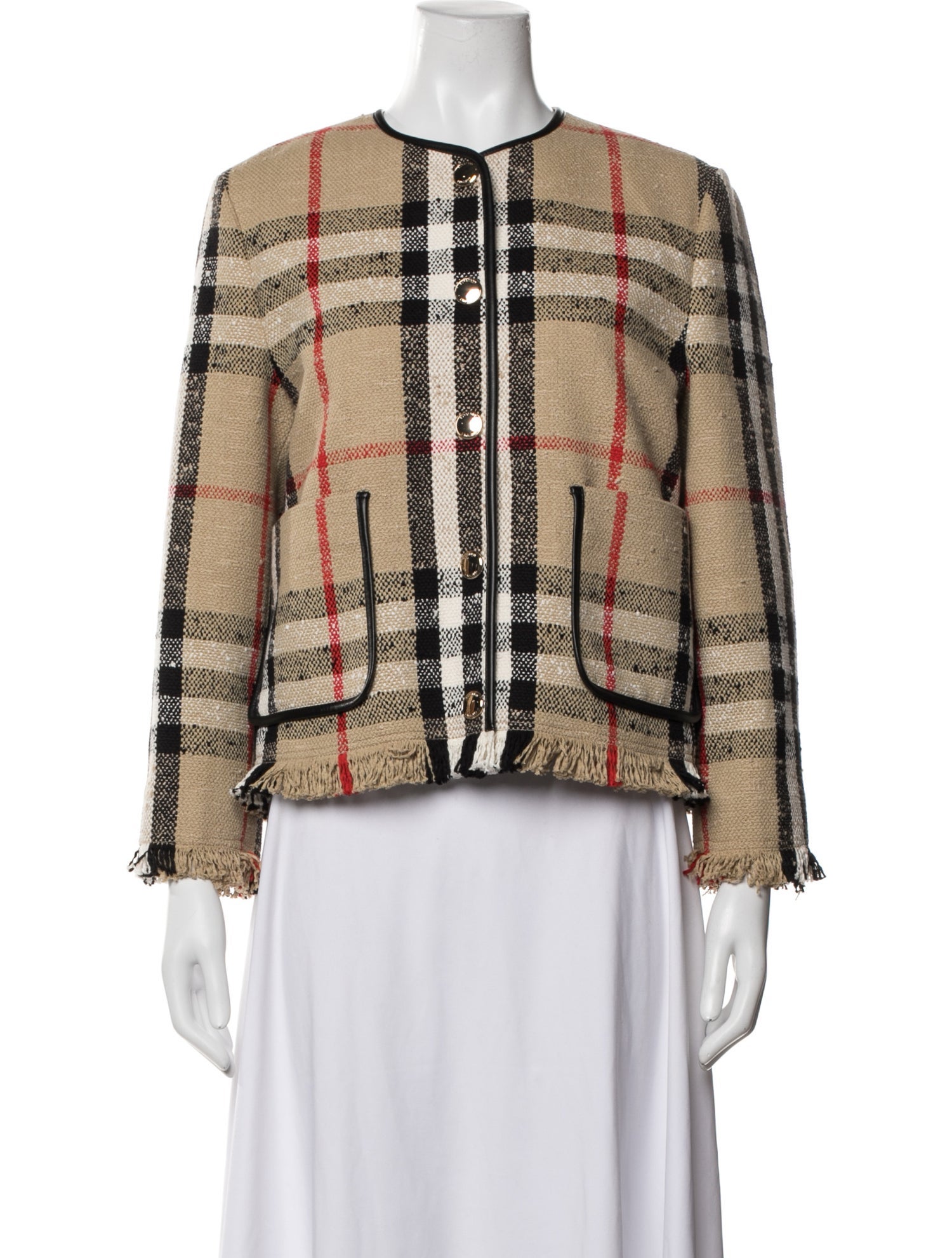 Burberry London Plaid Print Jacket