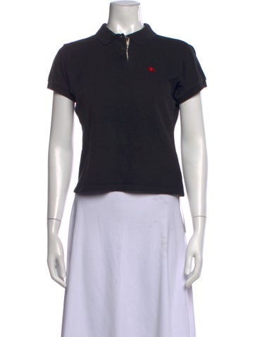 Pre-owned Burberry Short Sleeve Polo In Black