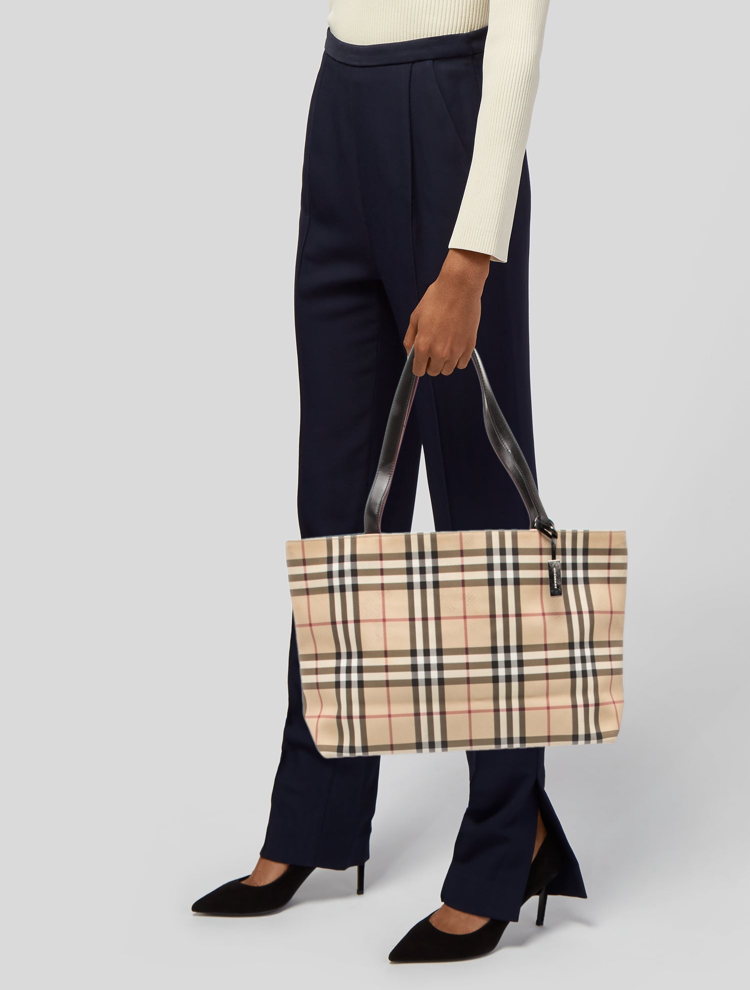 Burberry London Nova Check Messenger Bag - Neutrals Totes
