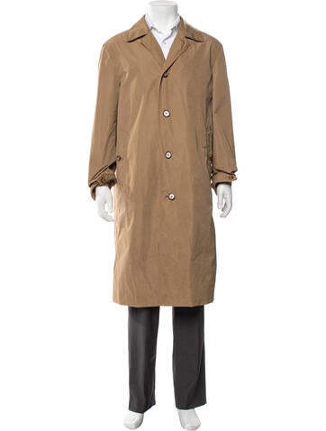 Pre-owned Burberry House Check Pattern Trench Coat In Brown