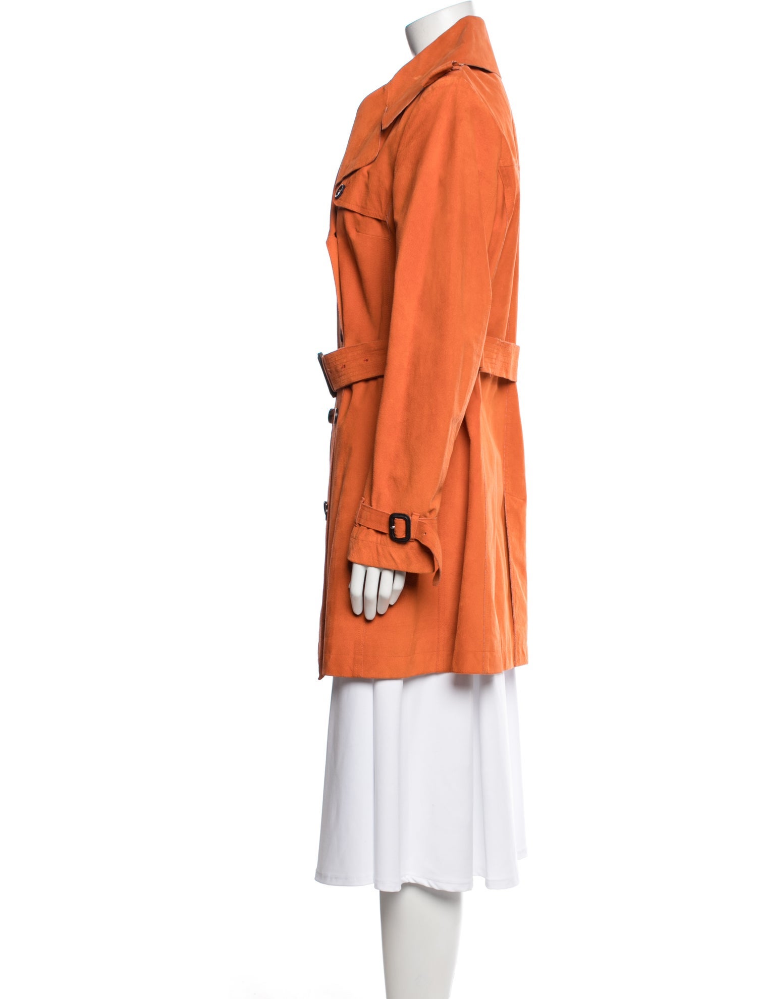 Burberry London Leather Trench Coat - Gem