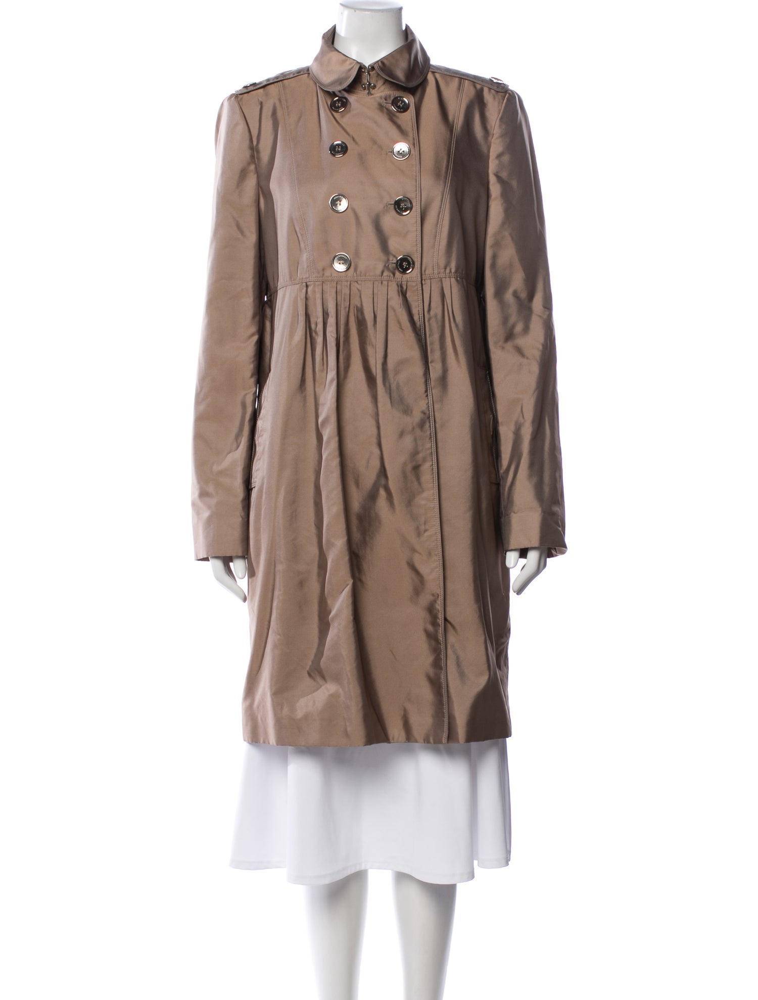 Burberry London Silk Trench Coat - Gem