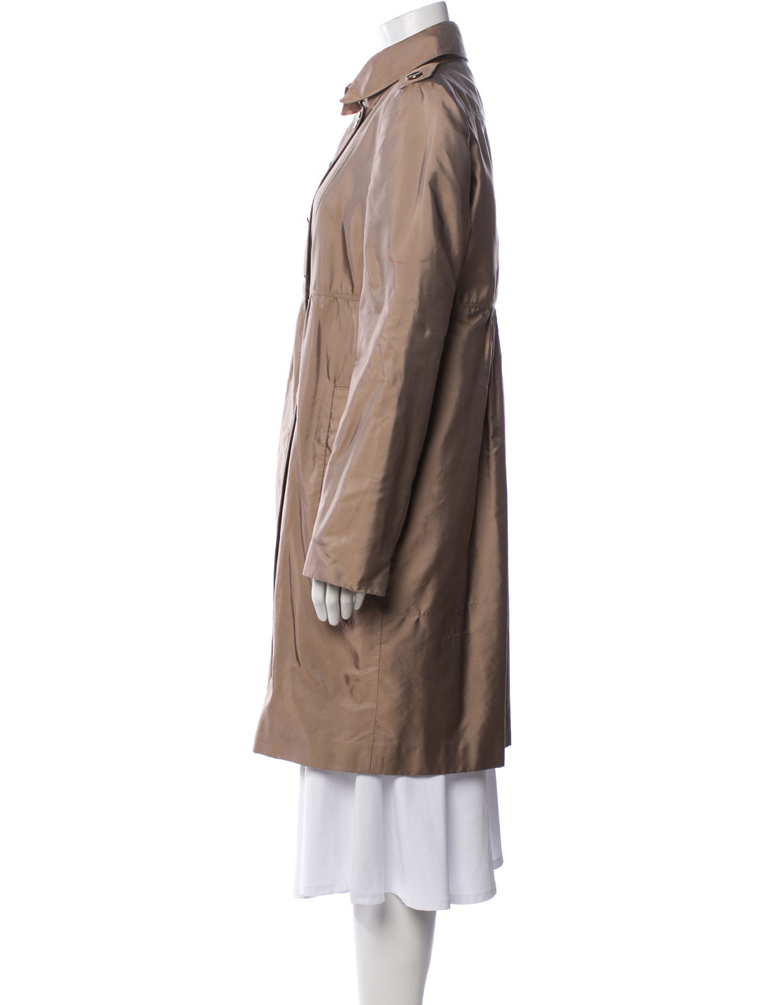 Burberry London Silk Trench Coat - Gem