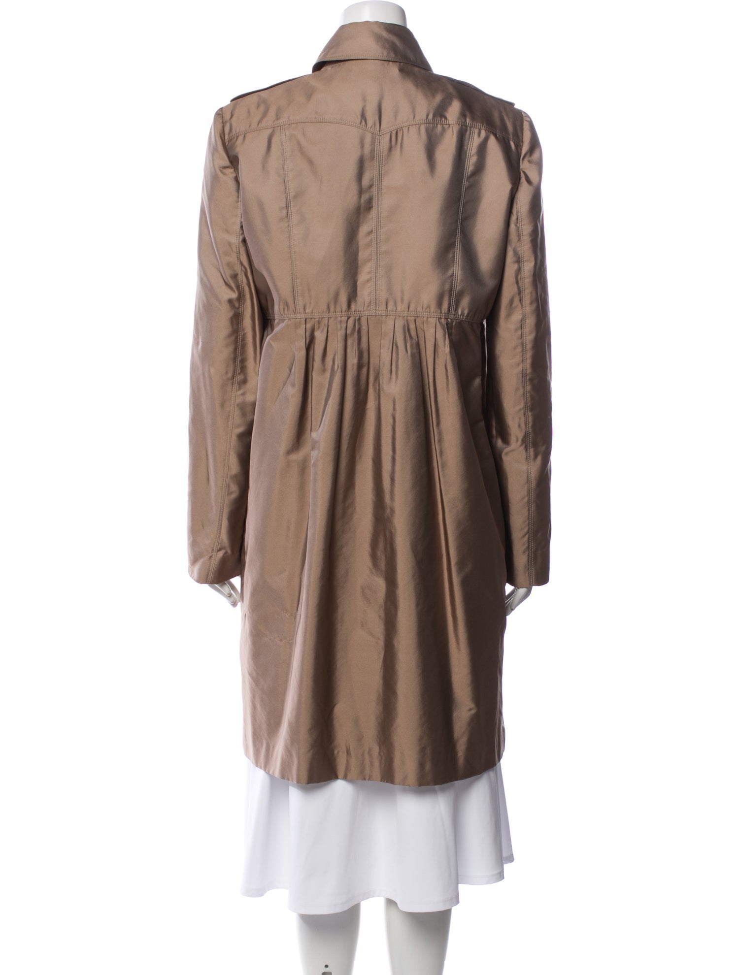 Burberry London Silk Trench Coat - Gem
