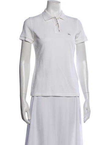 Pre-owned Burberry Short Sleeve Polo In White