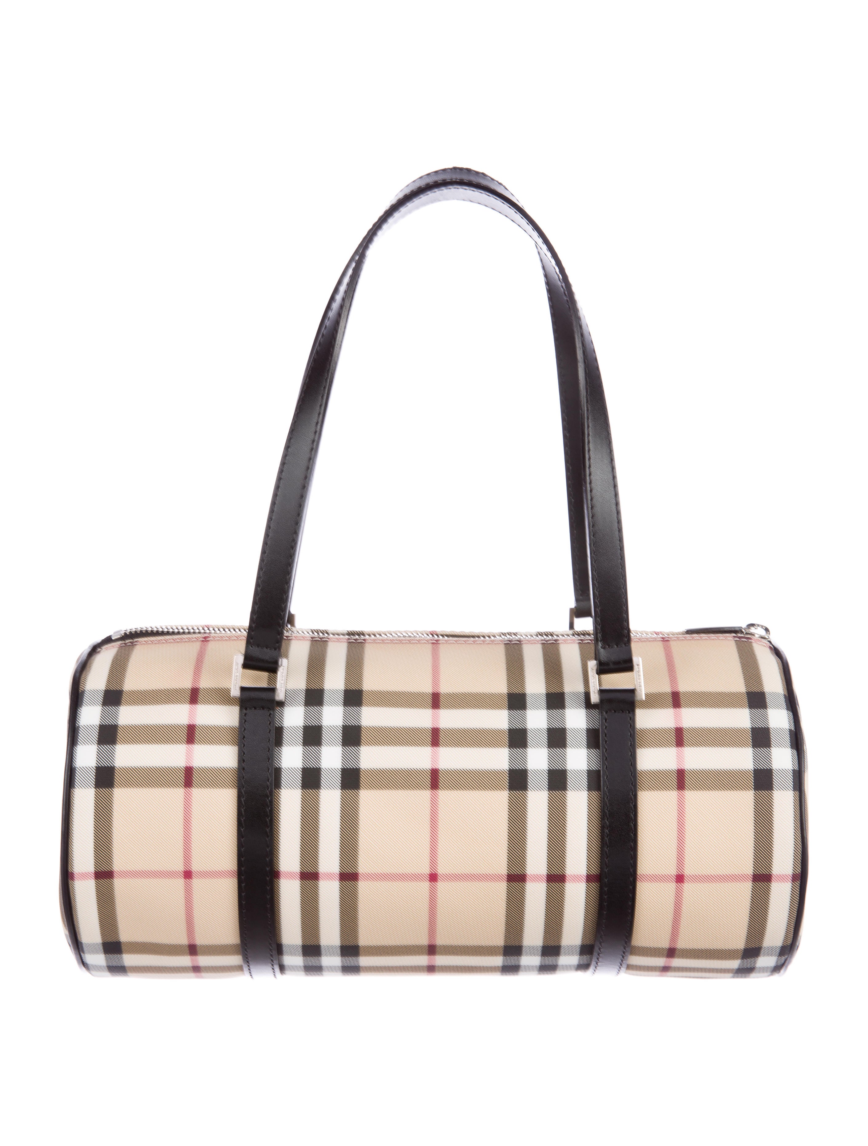 Burberry London Nova Check Barrel Bag - Brown Shoulder Bags