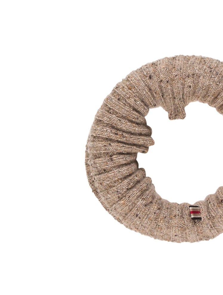 Burberry London Rib Knit Infinity Scarf Brown Scarves and Shawls