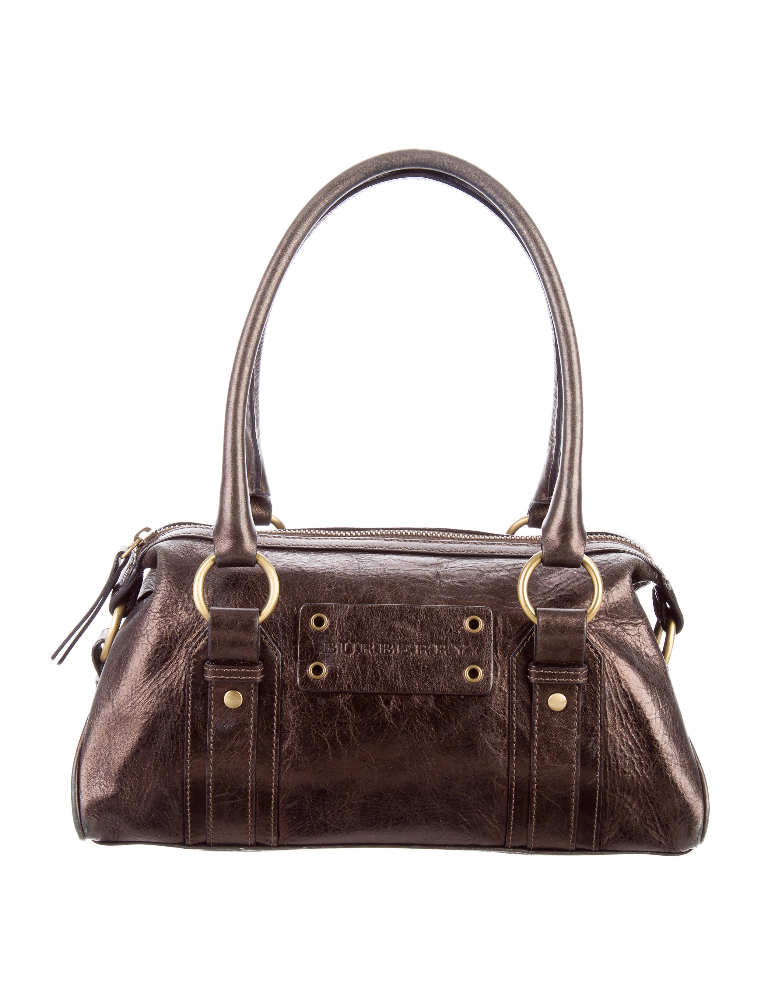 Burberry London Leather Shoulder Bag Brown Shoulder Bags, Handbags