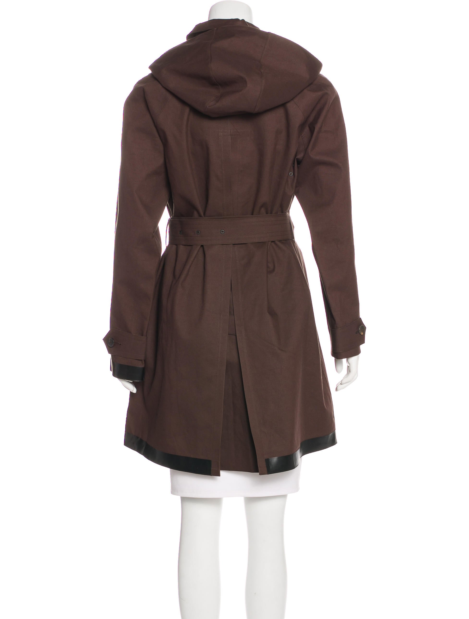 hooded belted coat